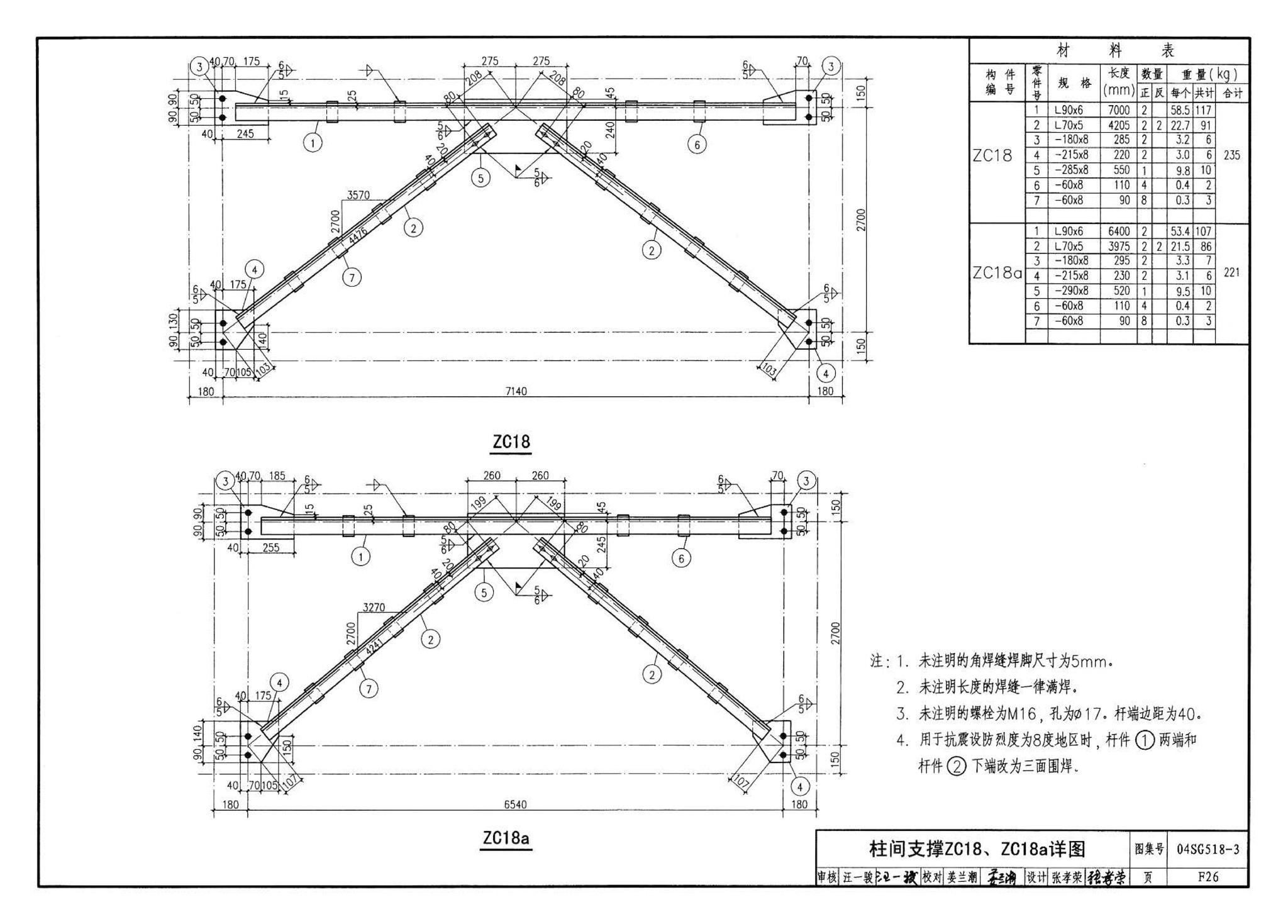 04SG518-3附构件详图--门式刚架轻型房屋钢结构（有吊车）附:构件详图