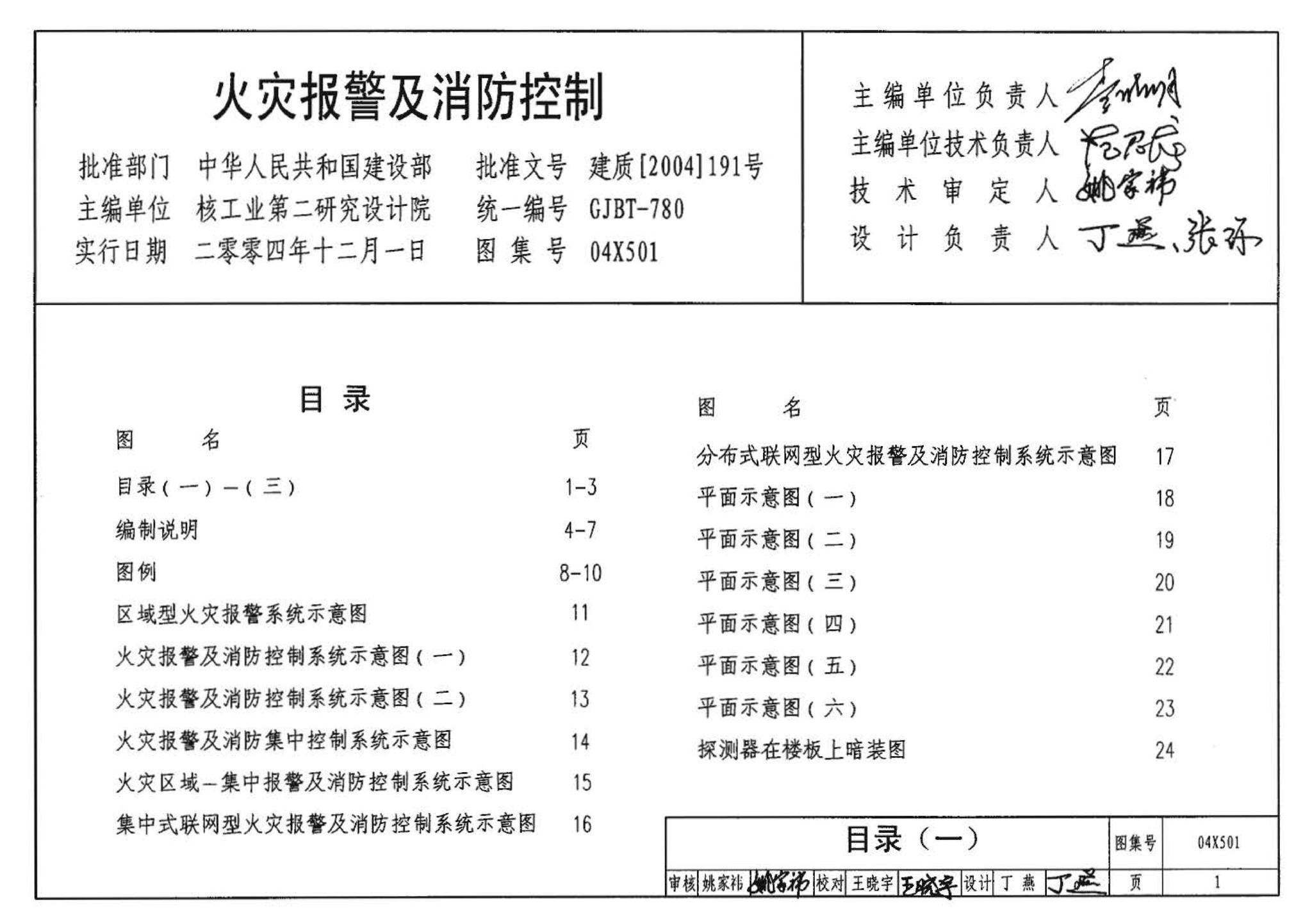 04X501--火灾报警及消防控制