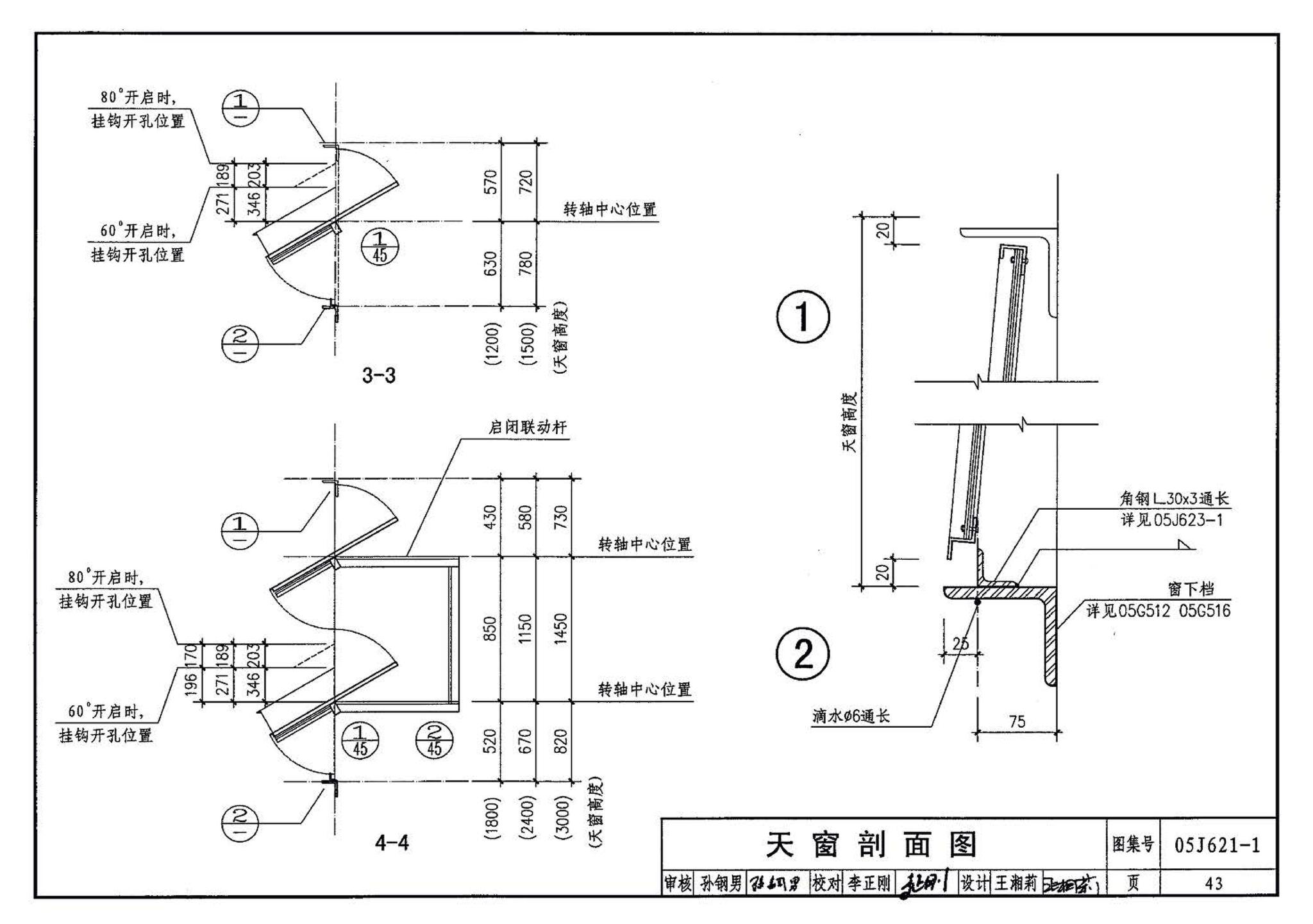 05J621-1--天窗－上悬钢天窗、中悬钢天窗、平天窗