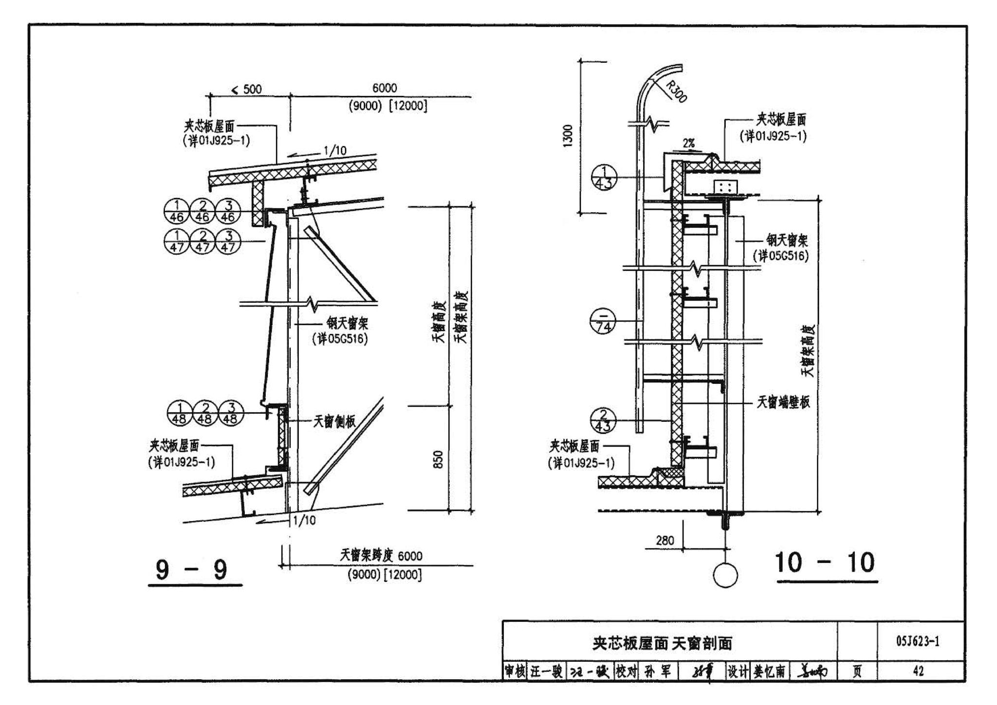 05J623-1--钢天窗架建筑构造