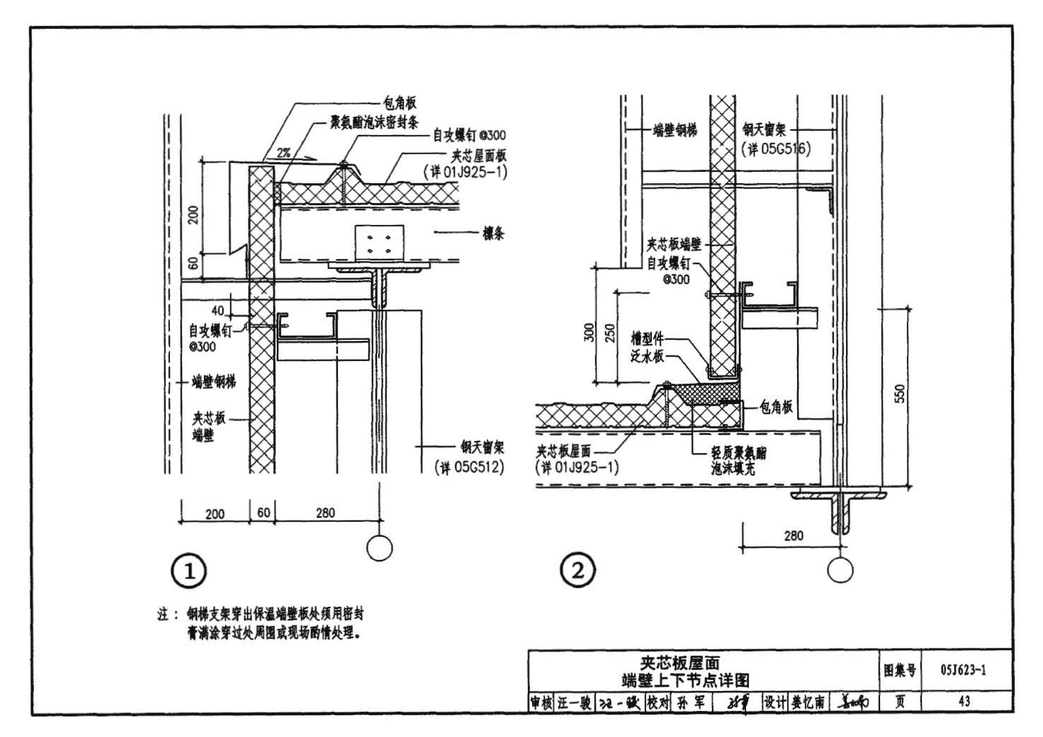 05J623-1--钢天窗架建筑构造