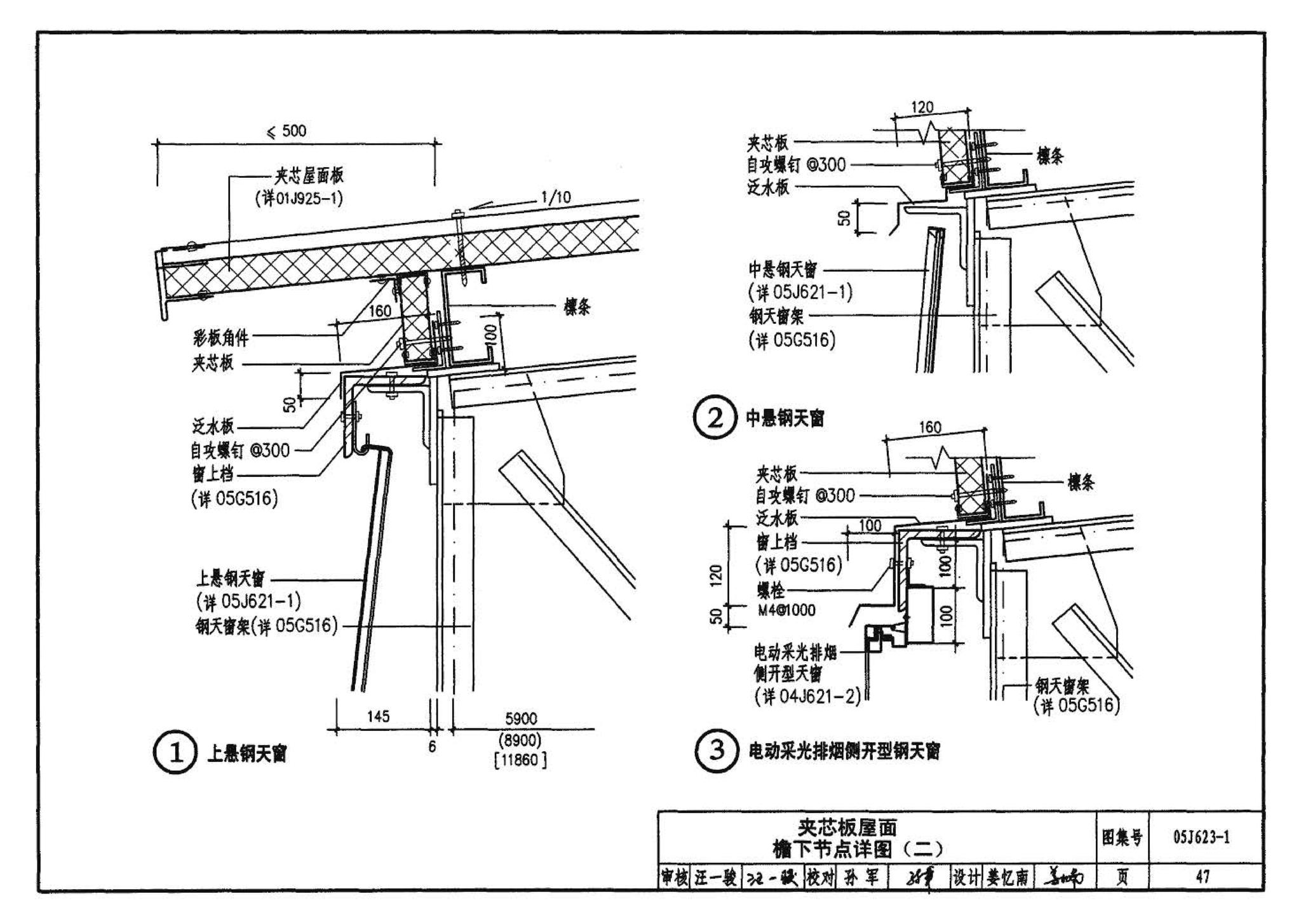 05J623-1--钢天窗架建筑构造