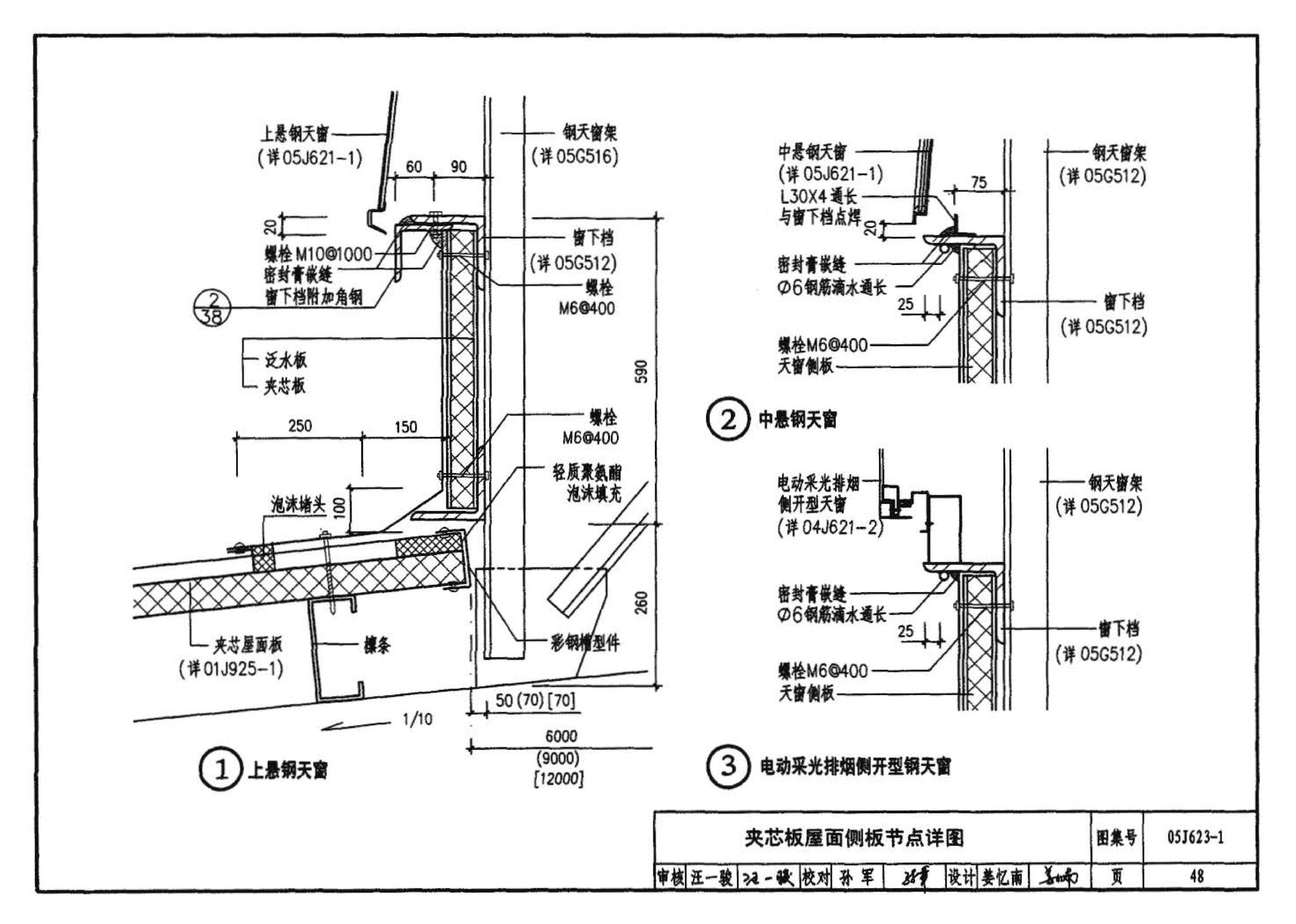 05J623-1--钢天窗架建筑构造