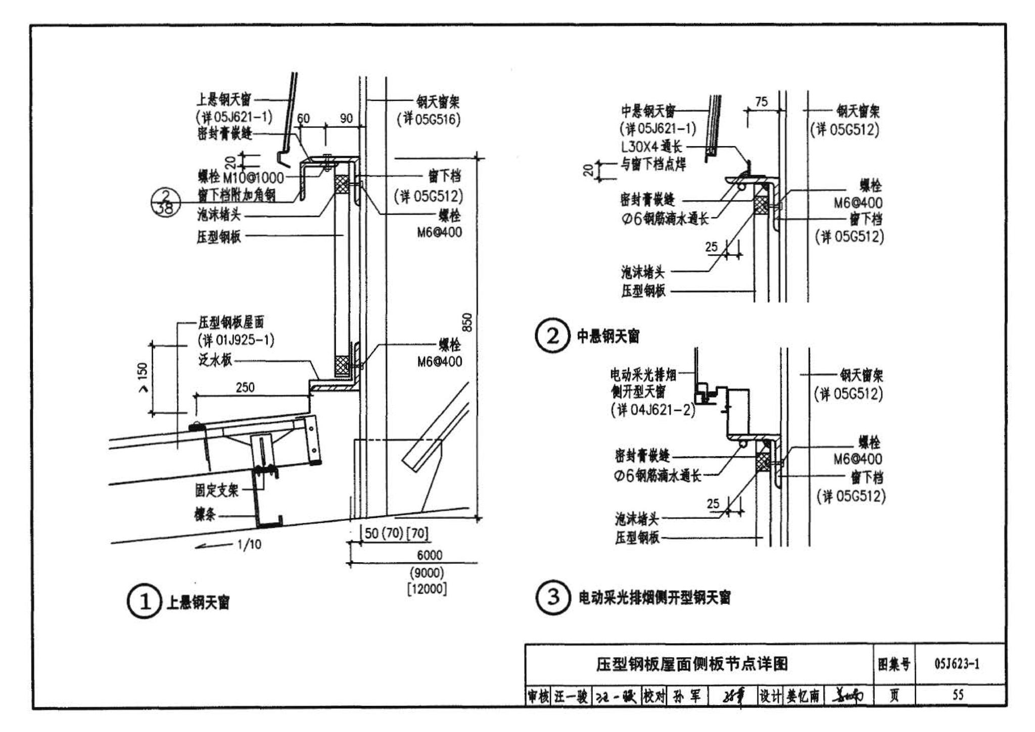 05J623-1--钢天窗架建筑构造