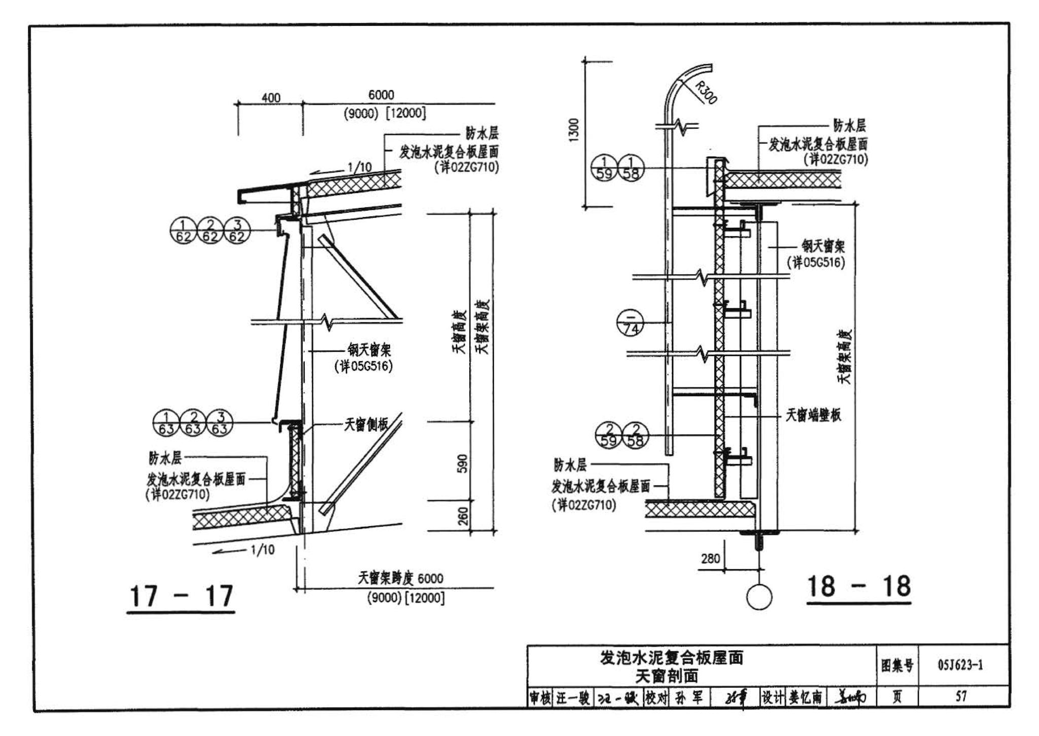 05J623-1--钢天窗架建筑构造