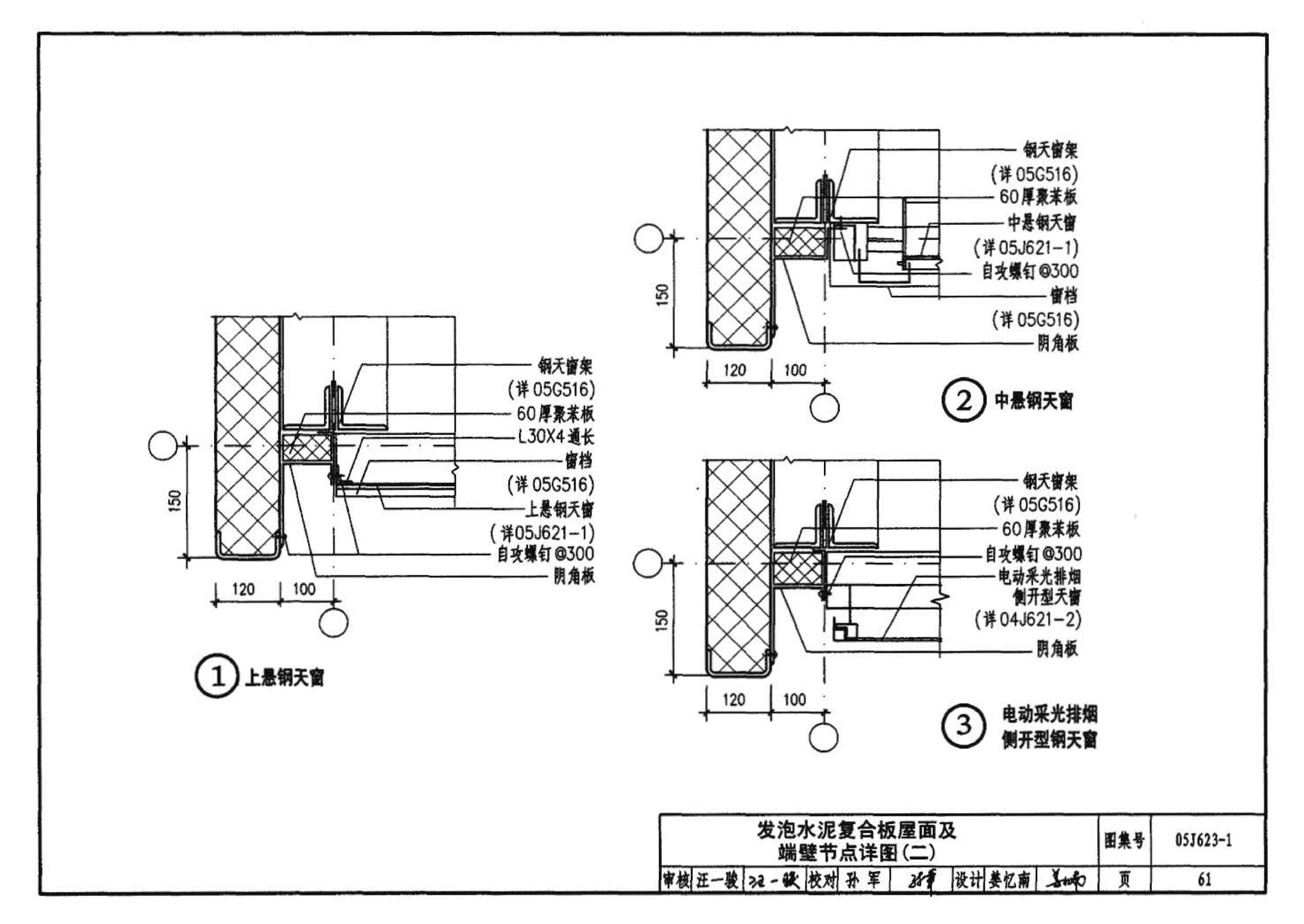 05J623-1--钢天窗架建筑构造