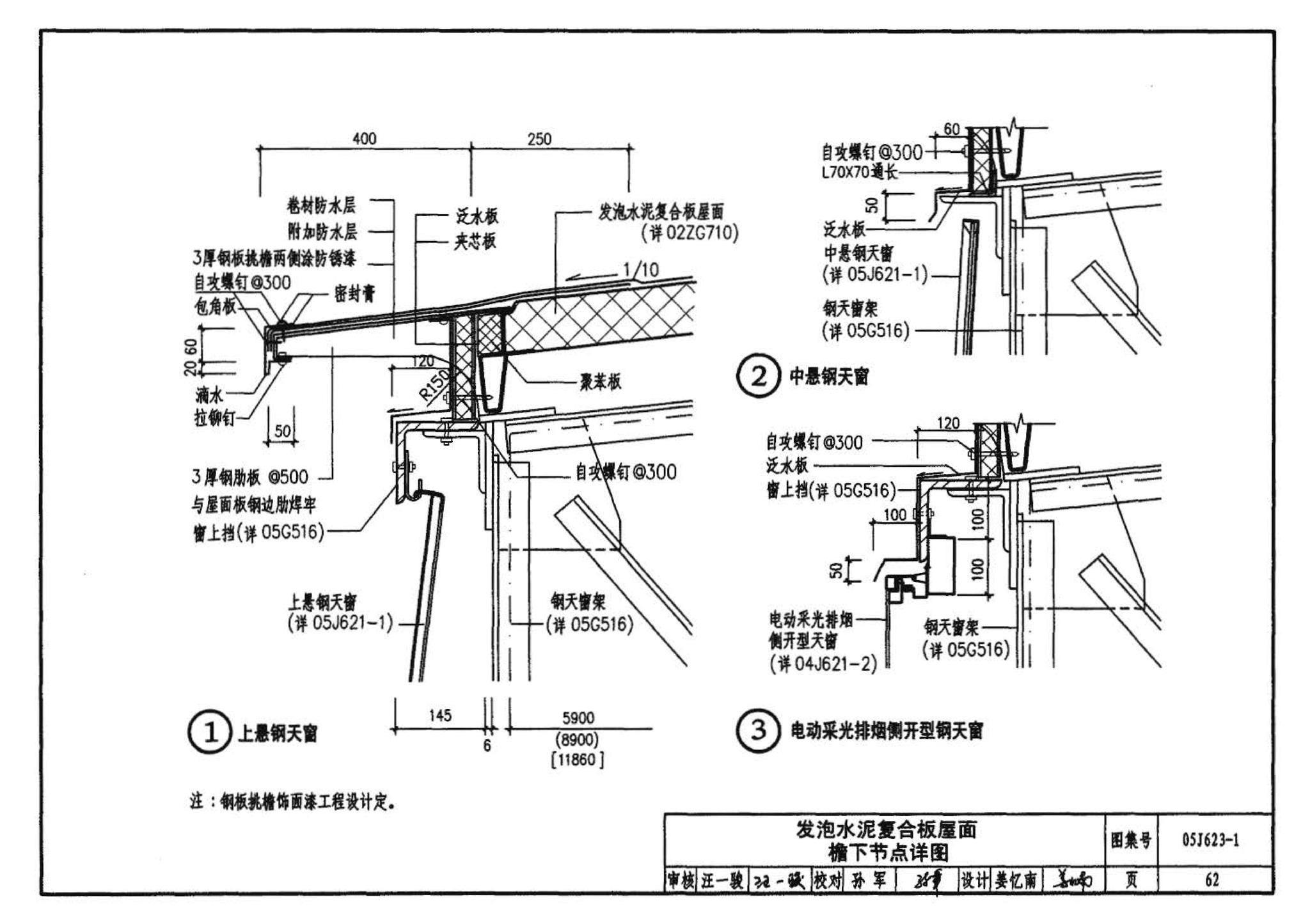 05J623-1--钢天窗架建筑构造