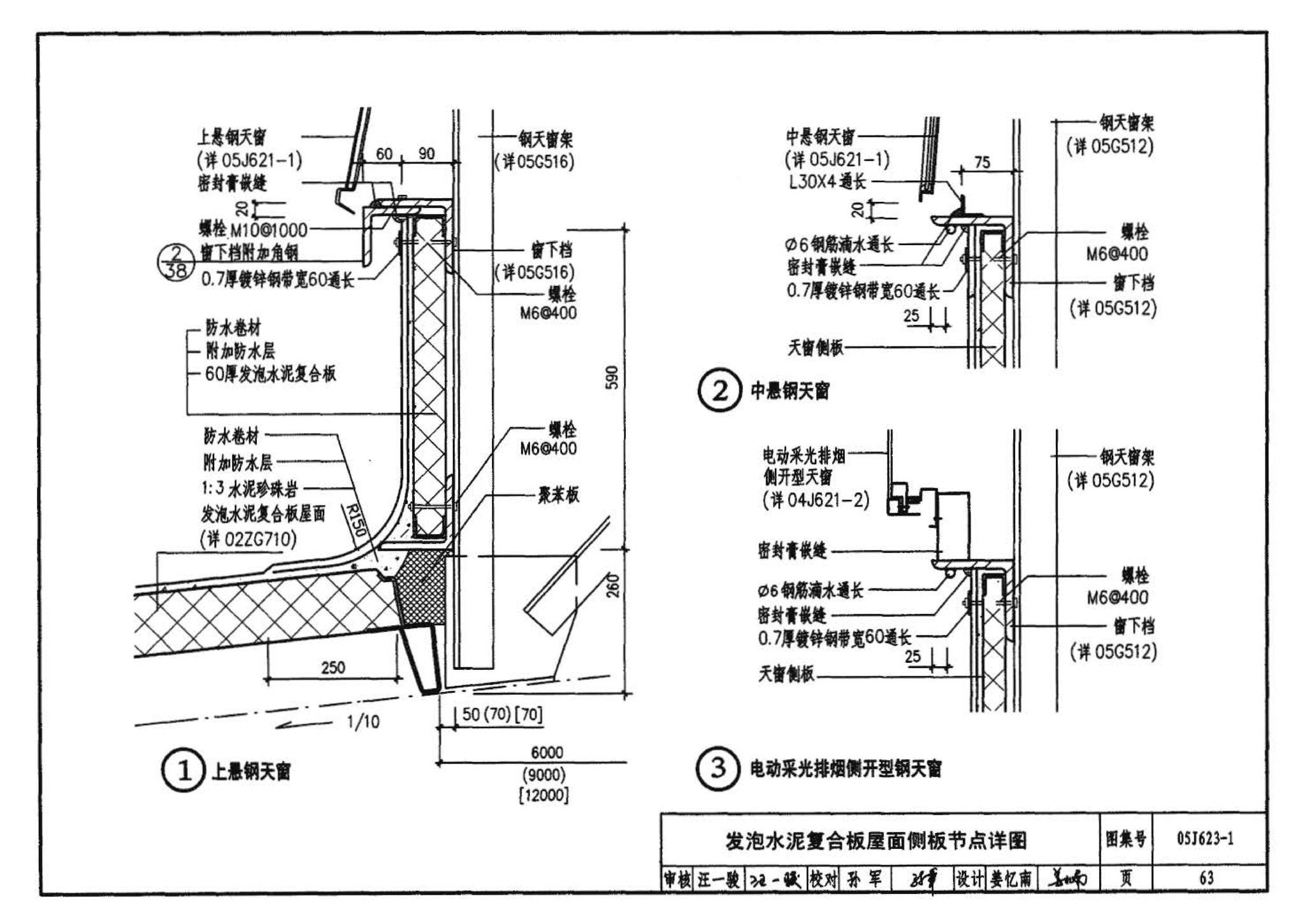 05J623-1--钢天窗架建筑构造