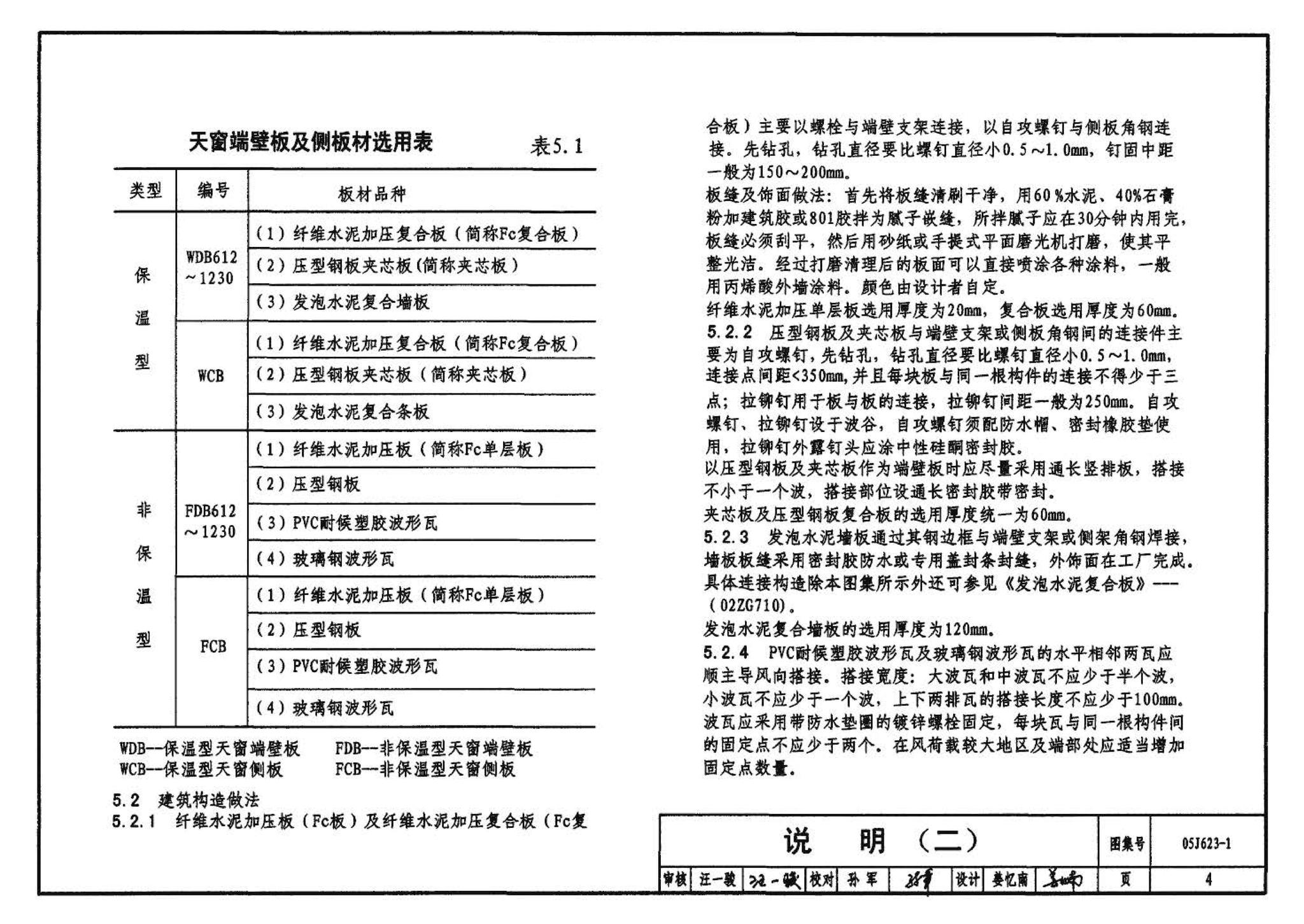 05J623-1--钢天窗架建筑构造