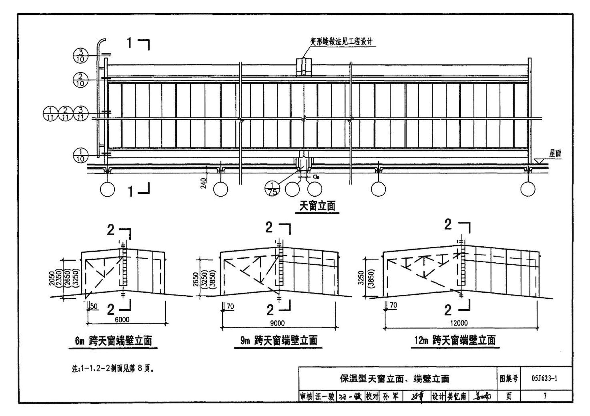 05J623-1--钢天窗架建筑构造