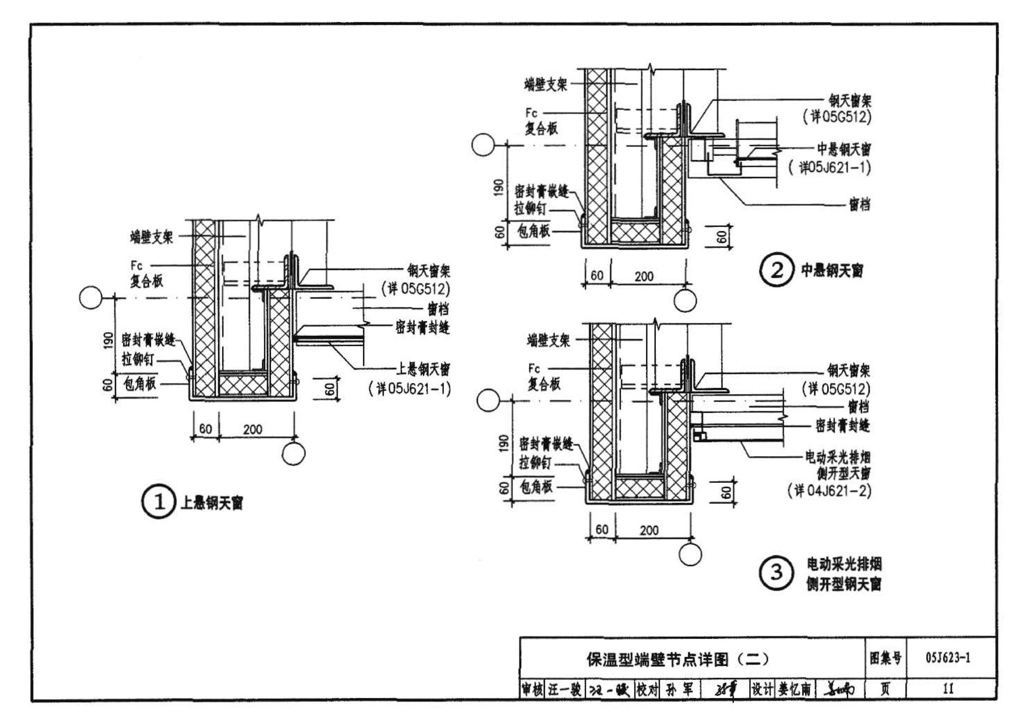 05J623-1--钢天窗架建筑构造