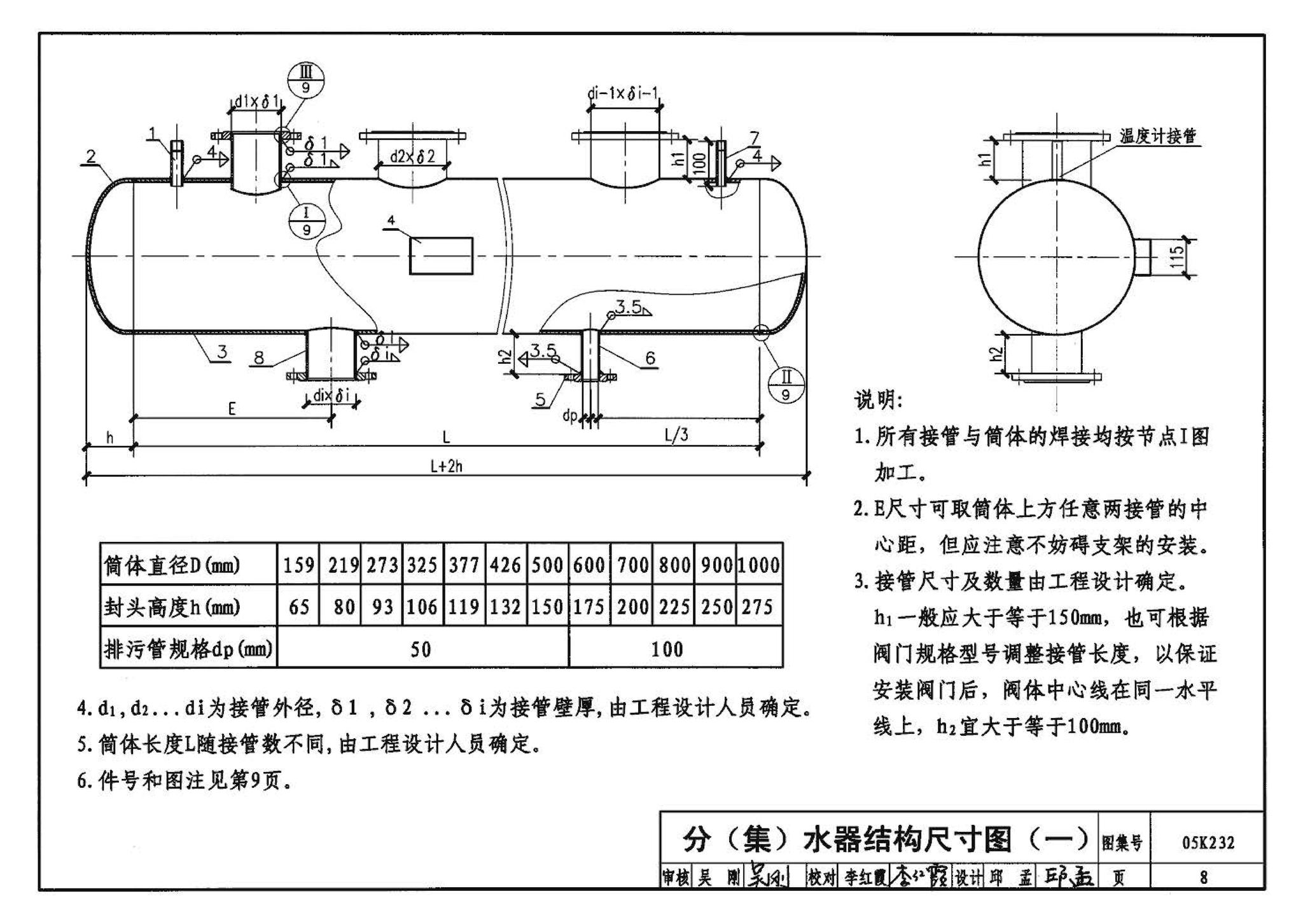 05K232--分(集)水器  分汽缸