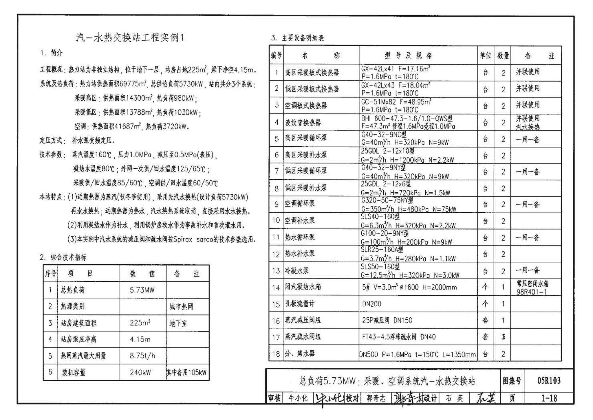 05R103--热交换站工程设计施工图集