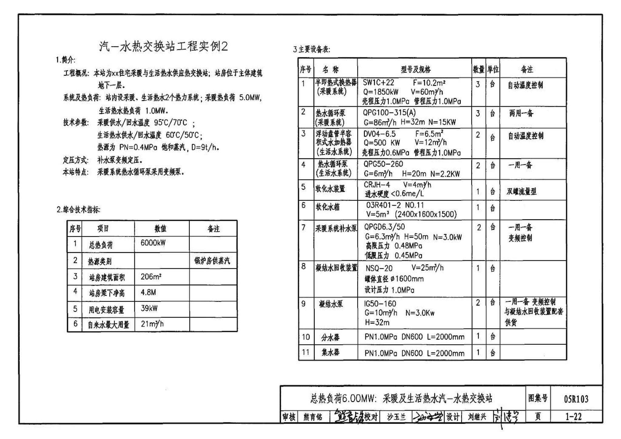 05R103--热交换站工程设计施工图集