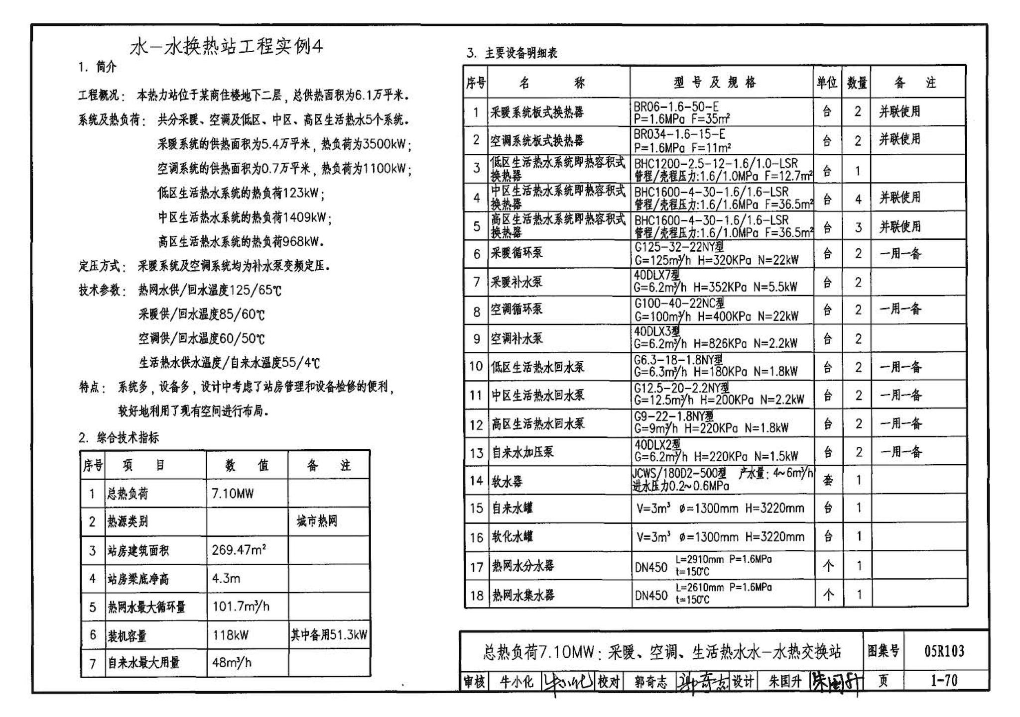 05R103--热交换站工程设计施工图集