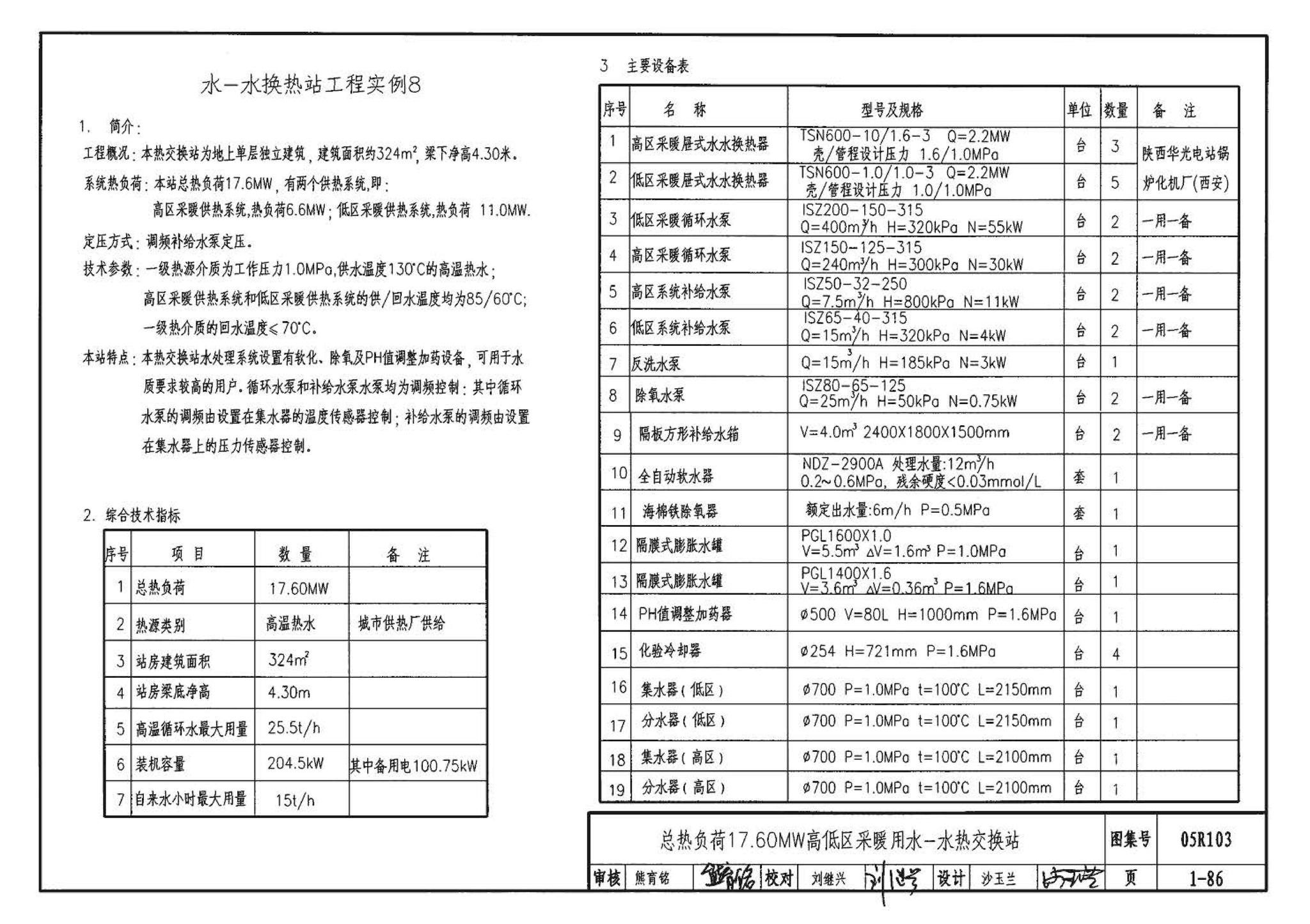 05R103--热交换站工程设计施工图集