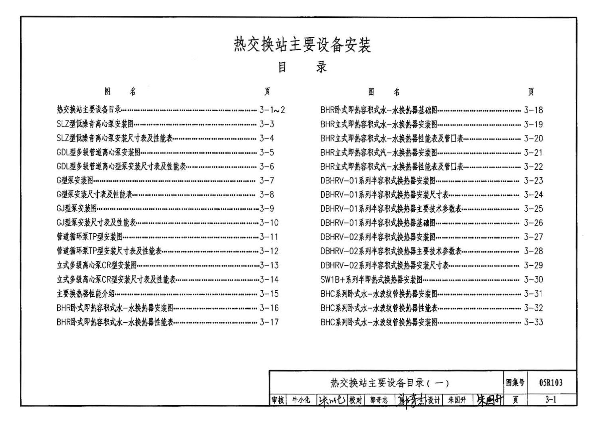 05R103--热交换站工程设计施工图集