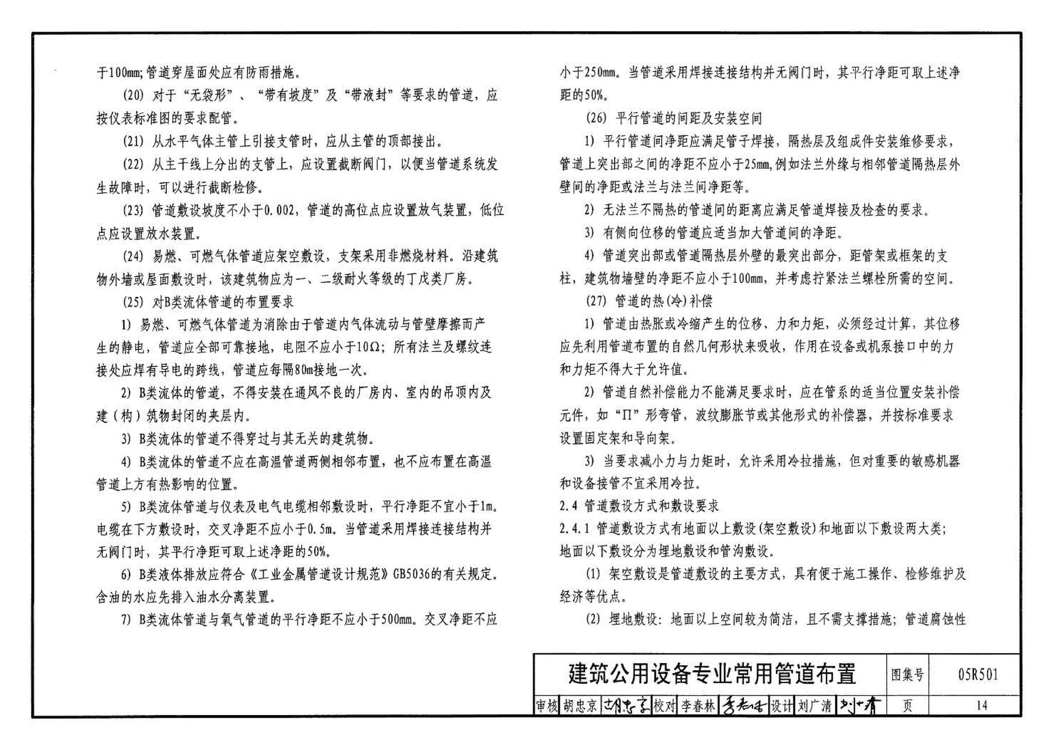 05R501--建筑公用设备专业常用压力管道设计