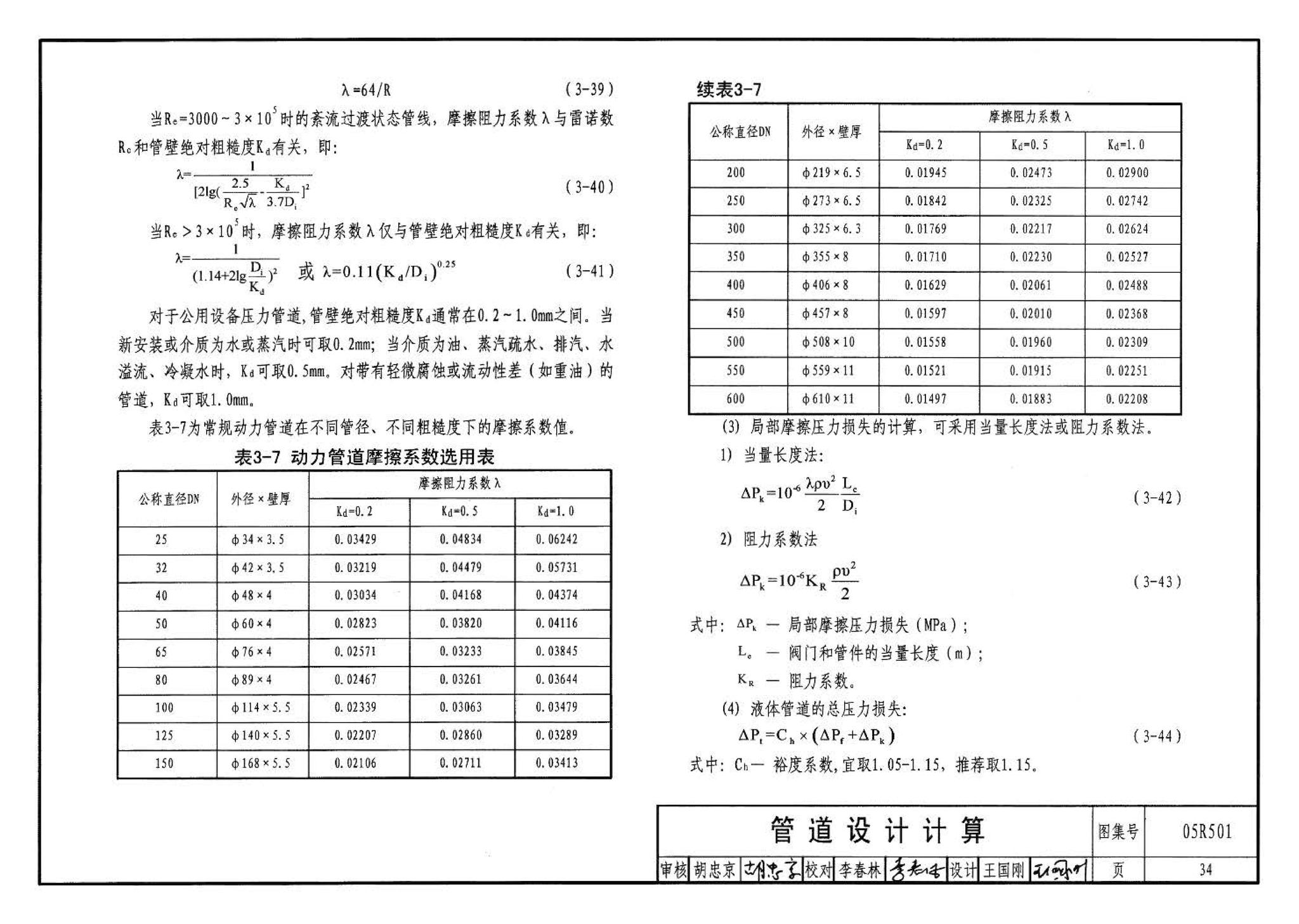 05R501--建筑公用设备专业常用压力管道设计