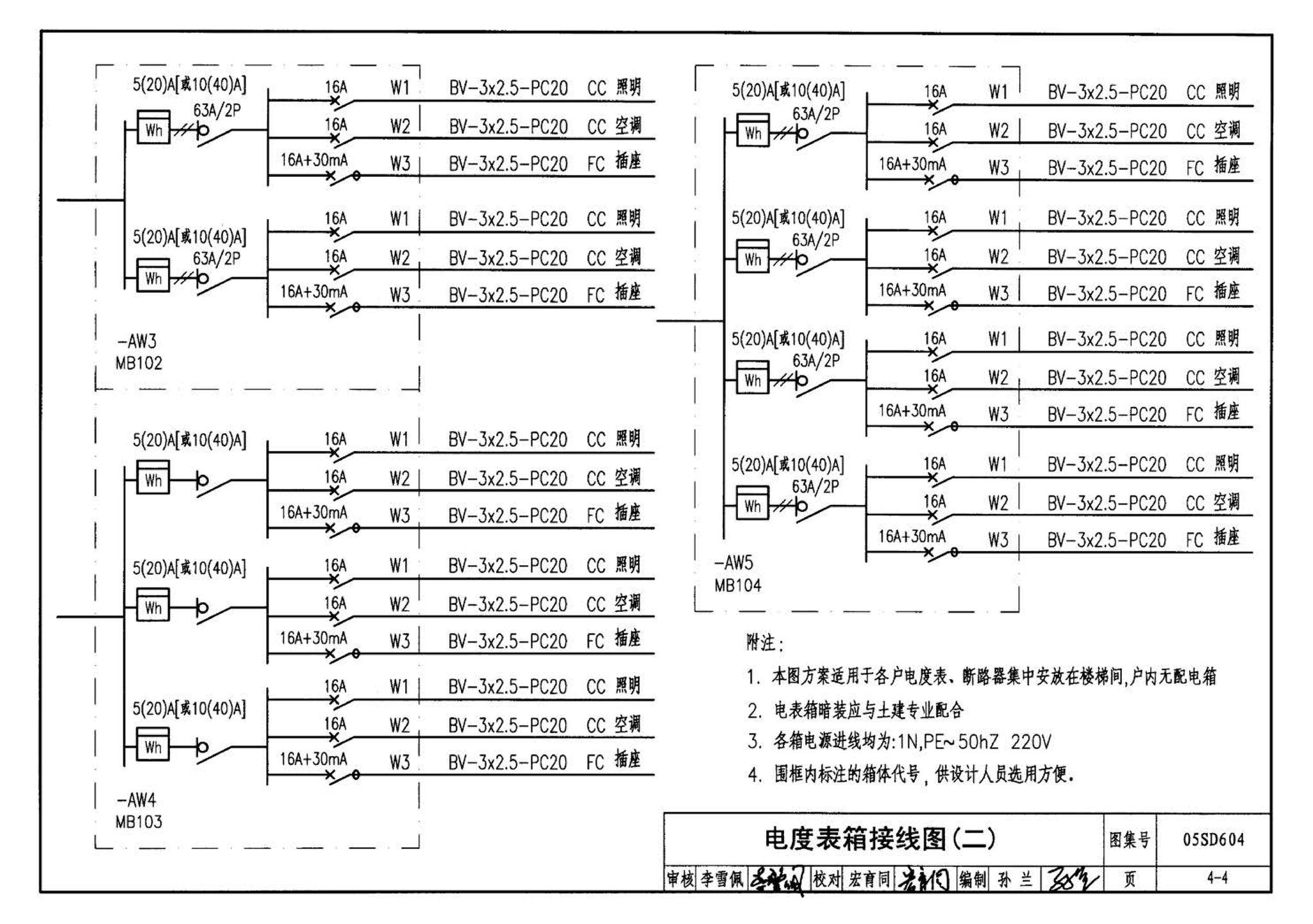 05SD604--小城镇住宅电气设计与安装