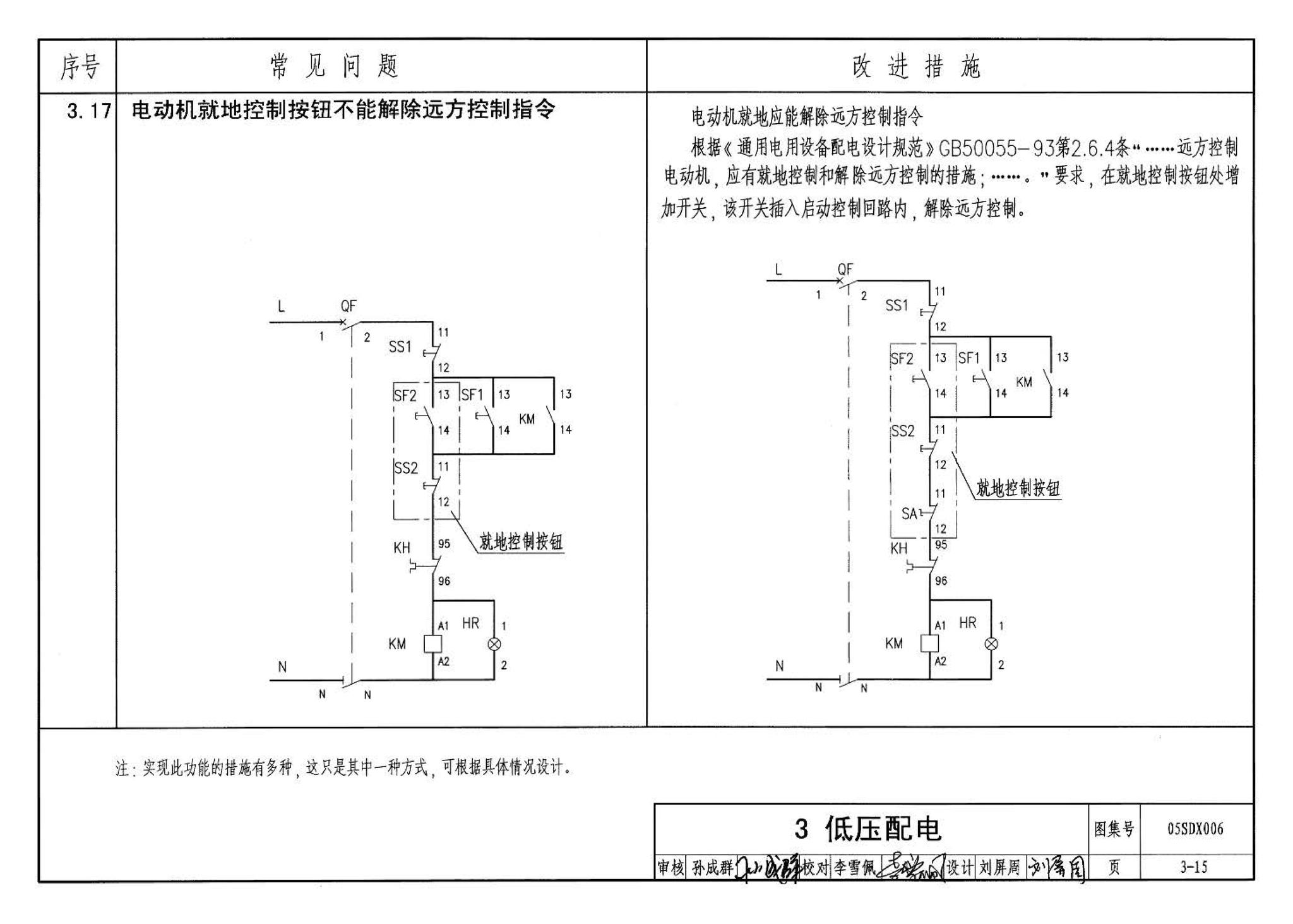 05SDX006--民用建筑工程设计常见问题分析及图示－电气专业