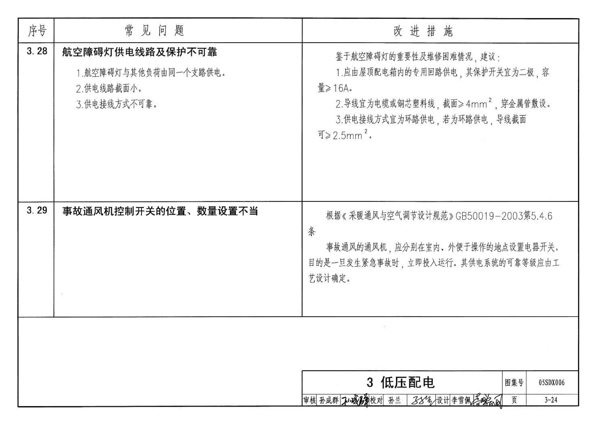 05SDX006--民用建筑工程设计常见问题分析及图示－电气专业