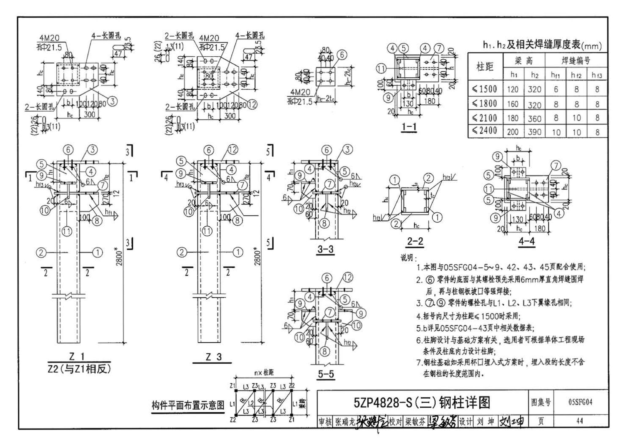 05SFJ05、05SFG04--防空地下室室外出入口部钢结构装配式防倒塌棚架 建筑、结构(设计、加工)合订本