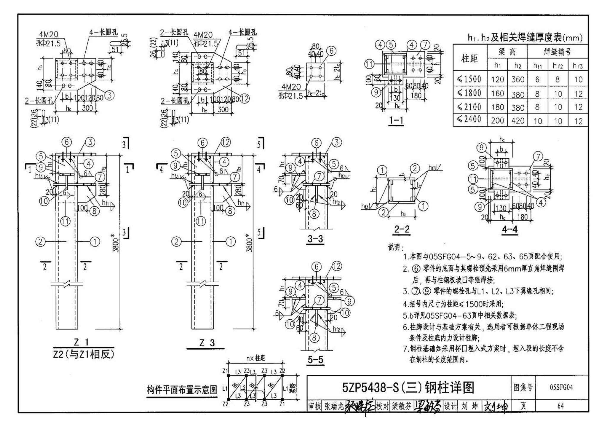 05SFJ05、05SFG04--防空地下室室外出入口部钢结构装配式防倒塌棚架 建筑、结构(设计、加工)合订本