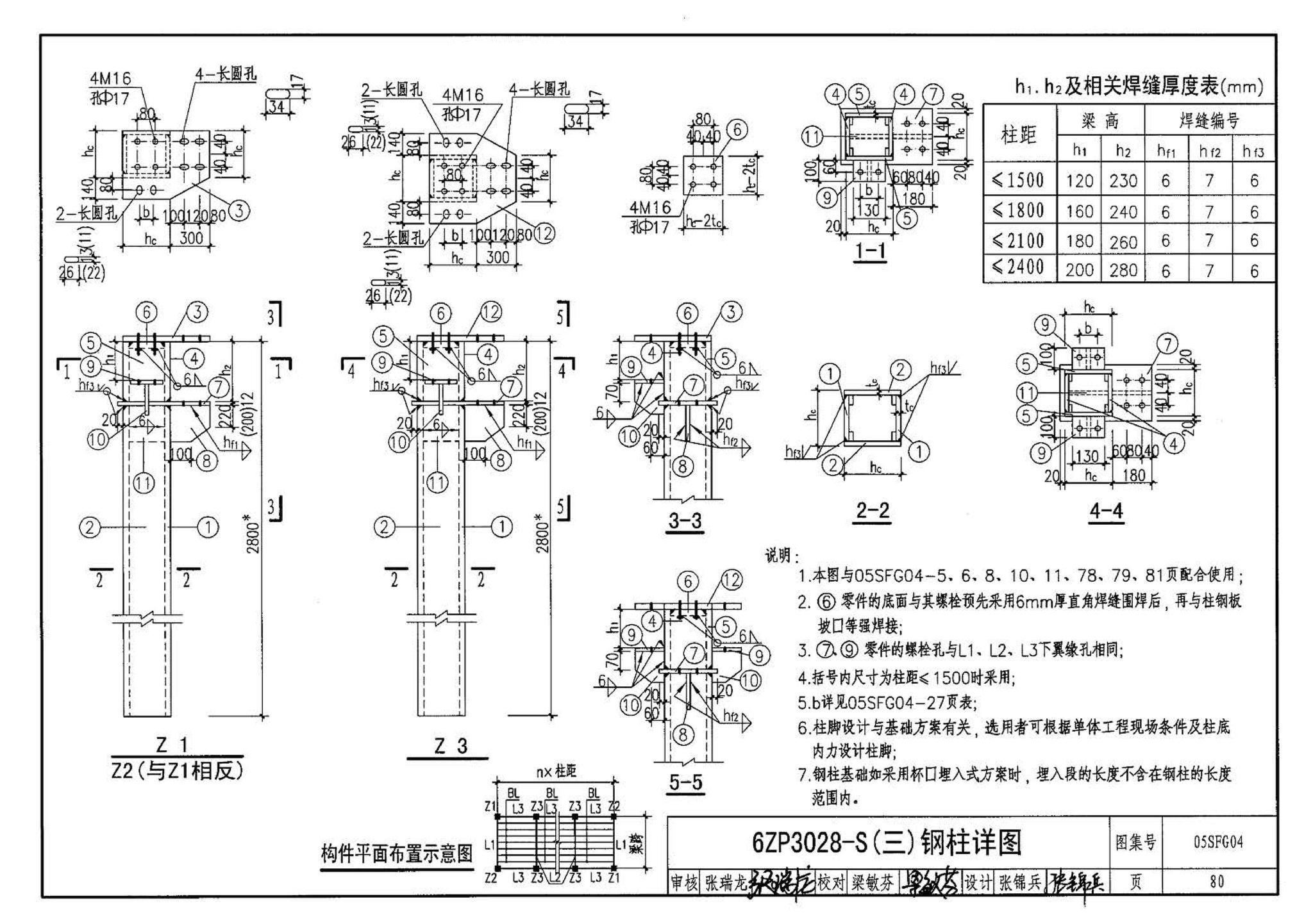 05SFJ05、05SFG04--防空地下室室外出入口部钢结构装配式防倒塌棚架 建筑、结构(设计、加工)合订本