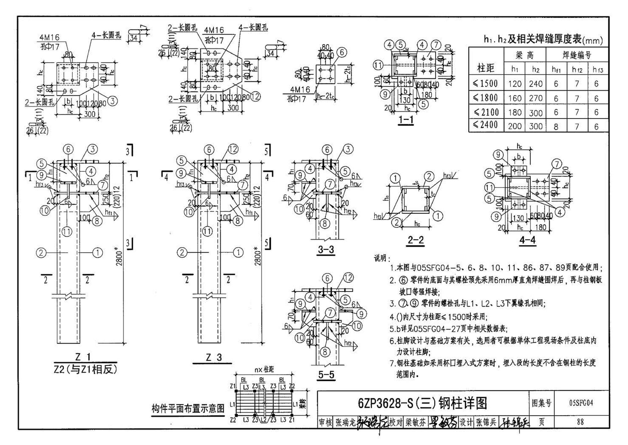 05SFJ05、05SFG04--防空地下室室外出入口部钢结构装配式防倒塌棚架 建筑、结构(设计、加工)合订本