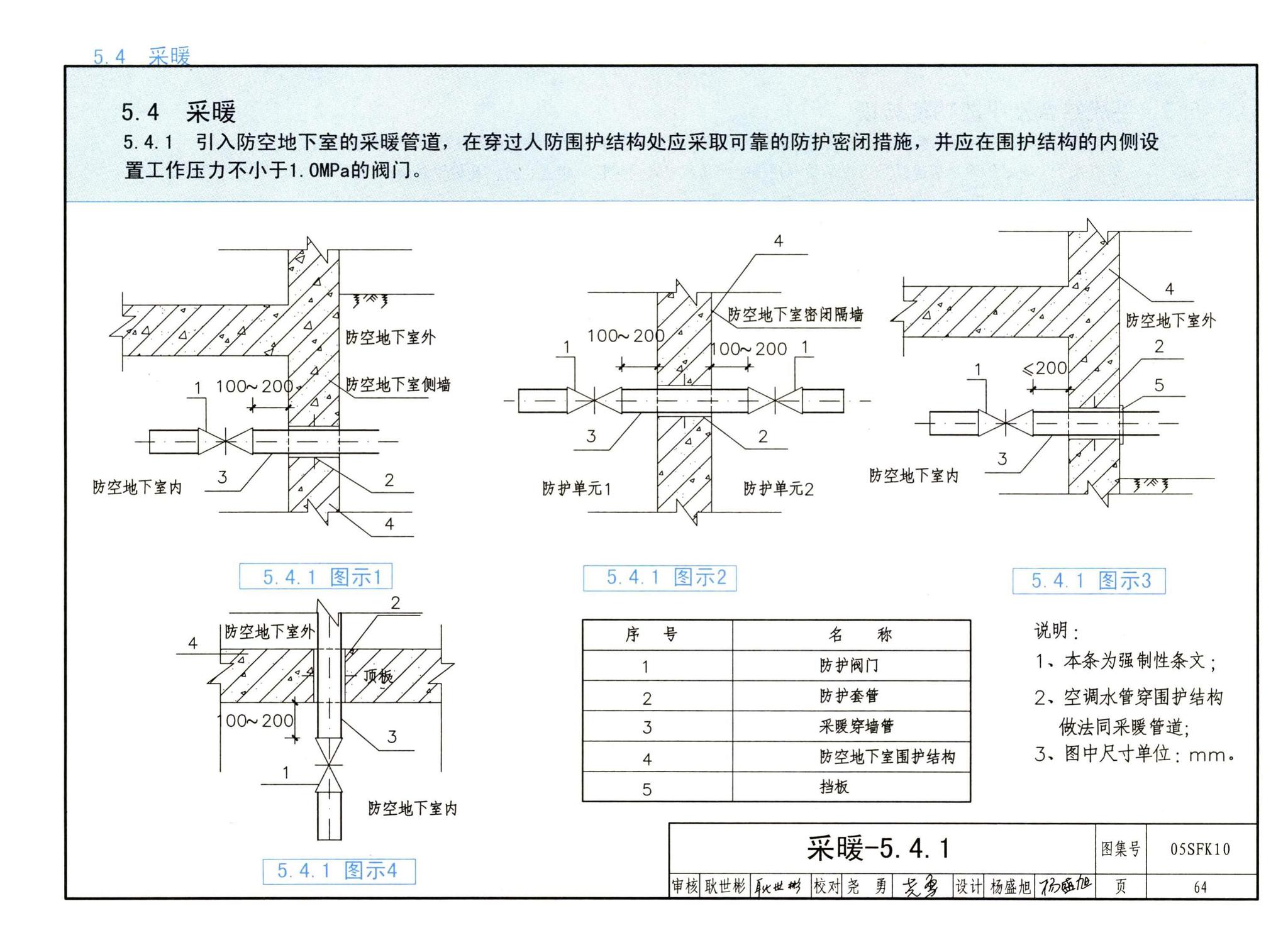 05SFK10--《人民防空地下室设计规范》图示－通风专业