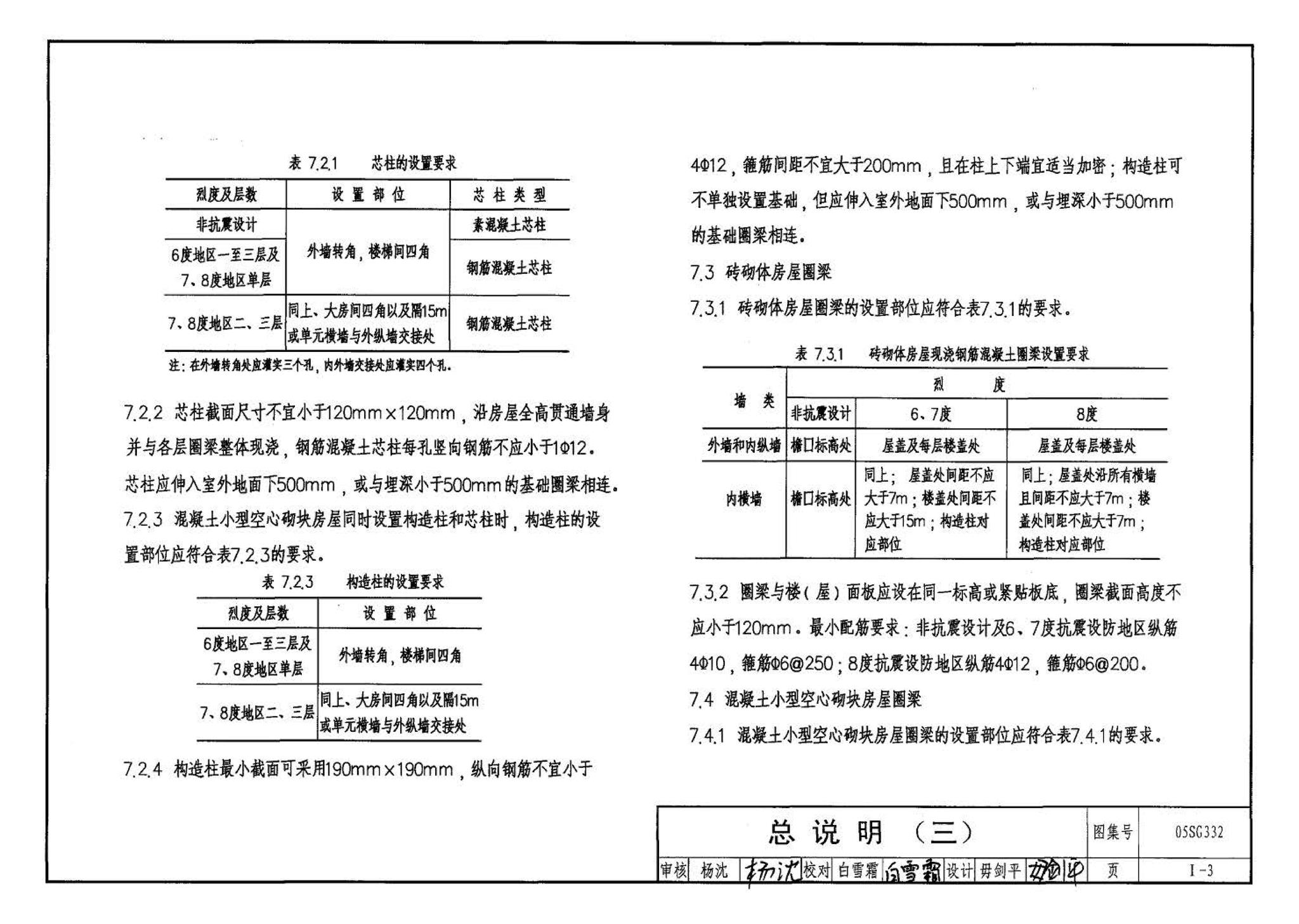 05SG332--小城镇住宅结构构件及构造