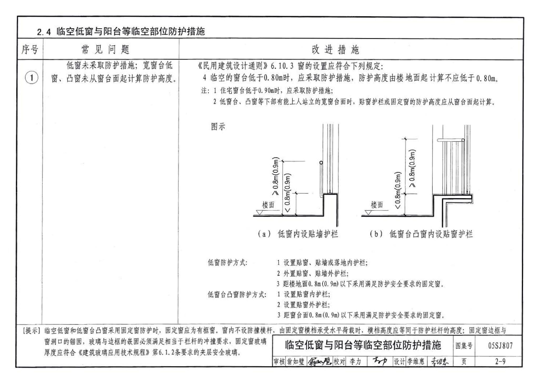 05SJ807--民用建筑工程设计常见问题分析及图示－建筑专业