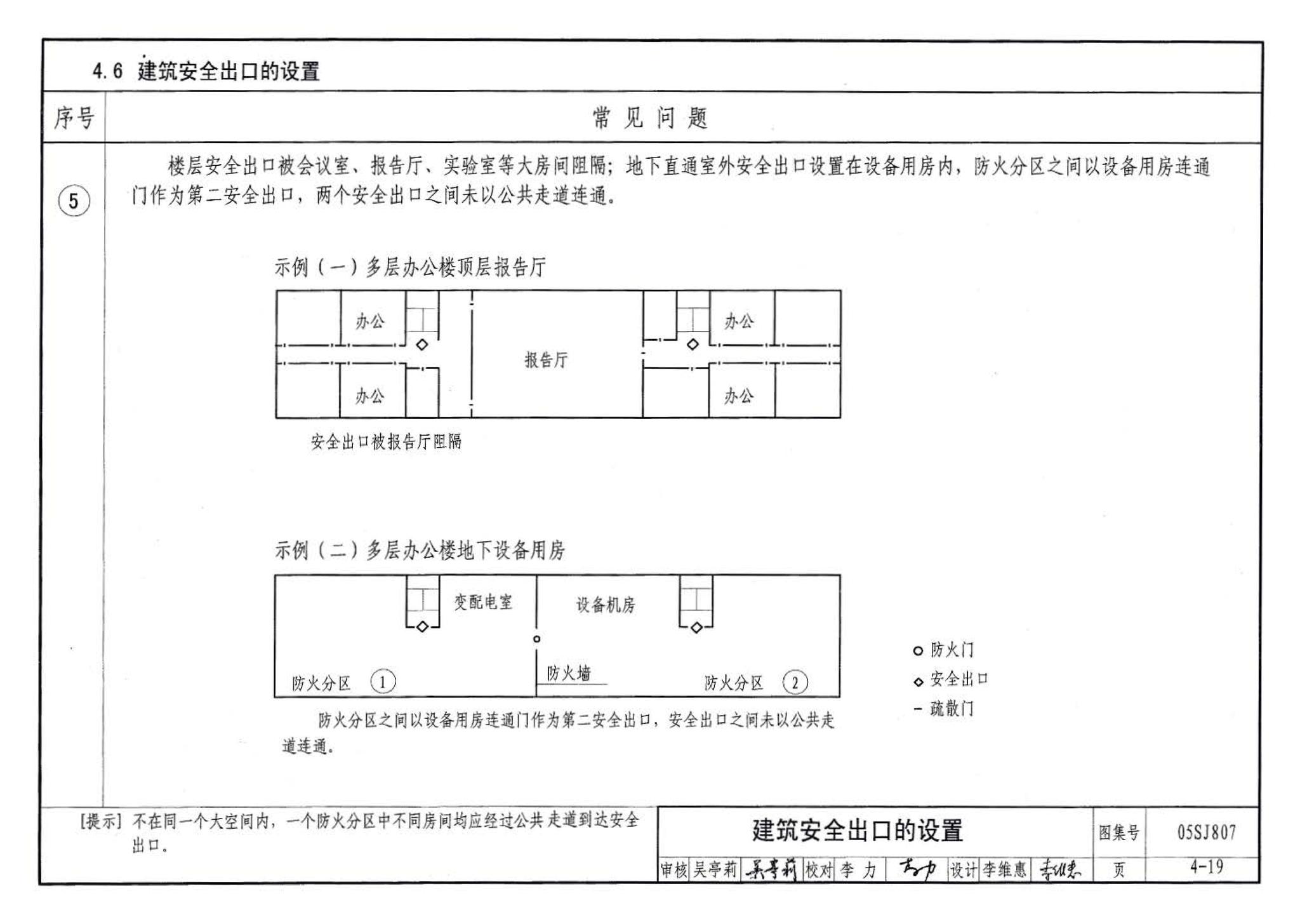 05SJ807--民用建筑工程设计常见问题分析及图示－建筑专业