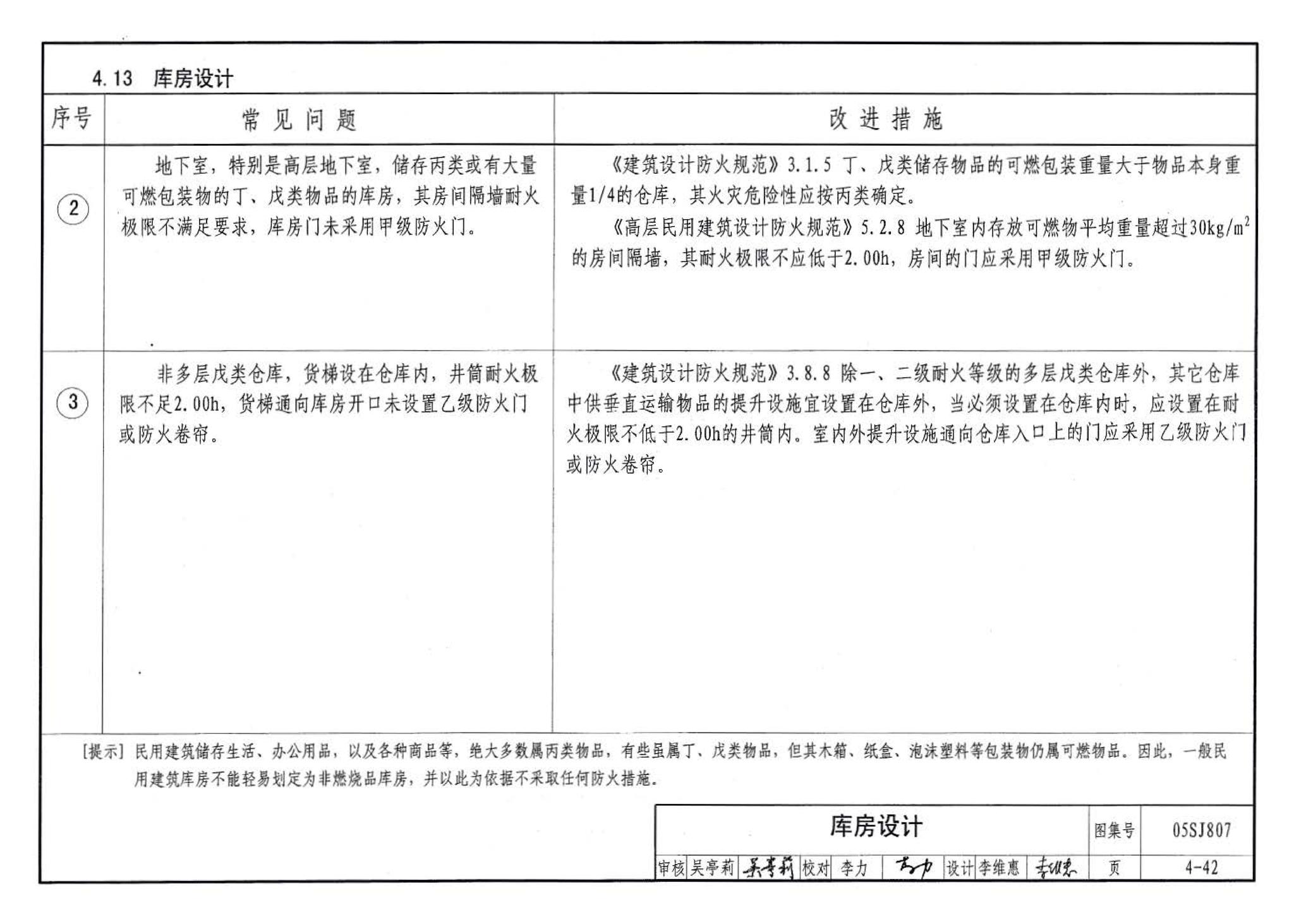 05SJ807--民用建筑工程设计常见问题分析及图示－建筑专业