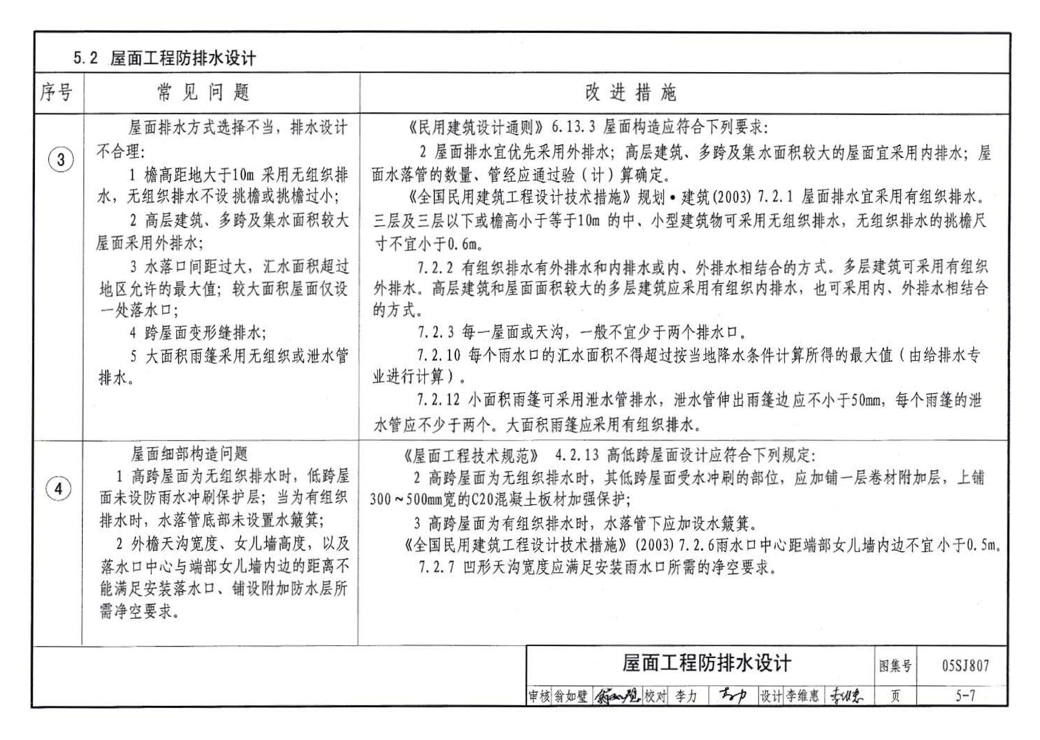 05SJ807--民用建筑工程设计常见问题分析及图示－建筑专业