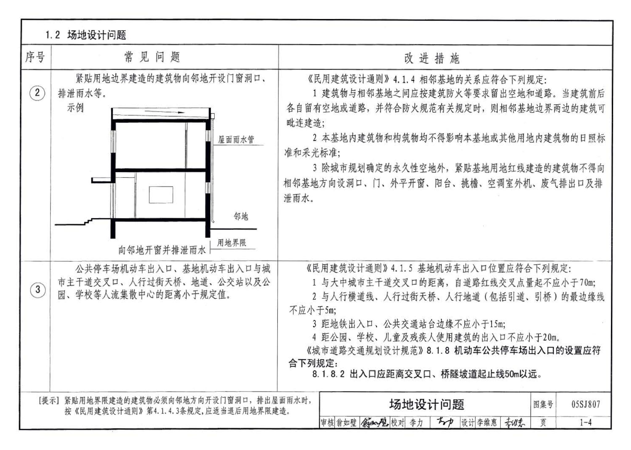 05SJ807--民用建筑工程设计常见问题分析及图示－建筑专业