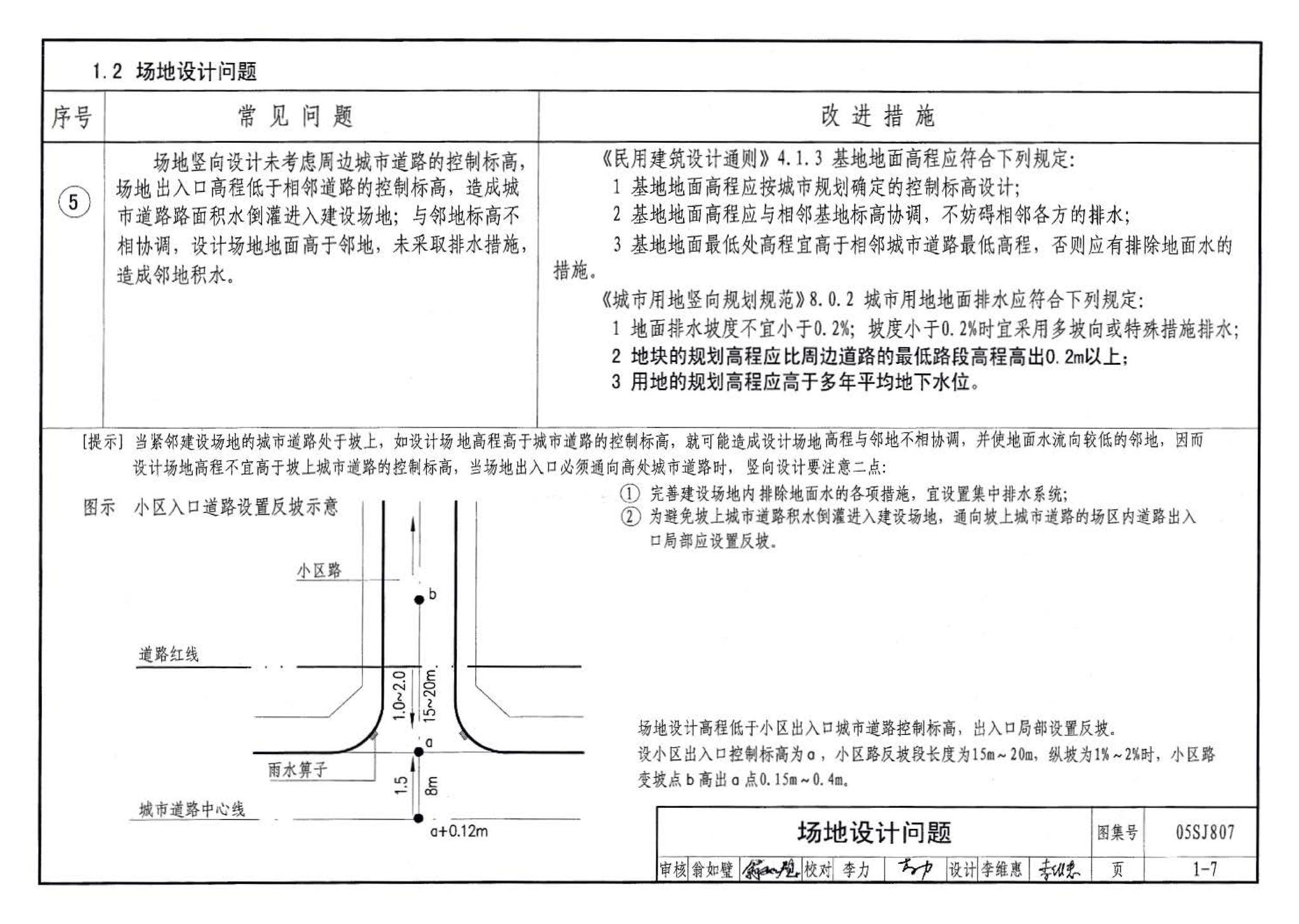 05SJ807--民用建筑工程设计常见问题分析及图示－建筑专业