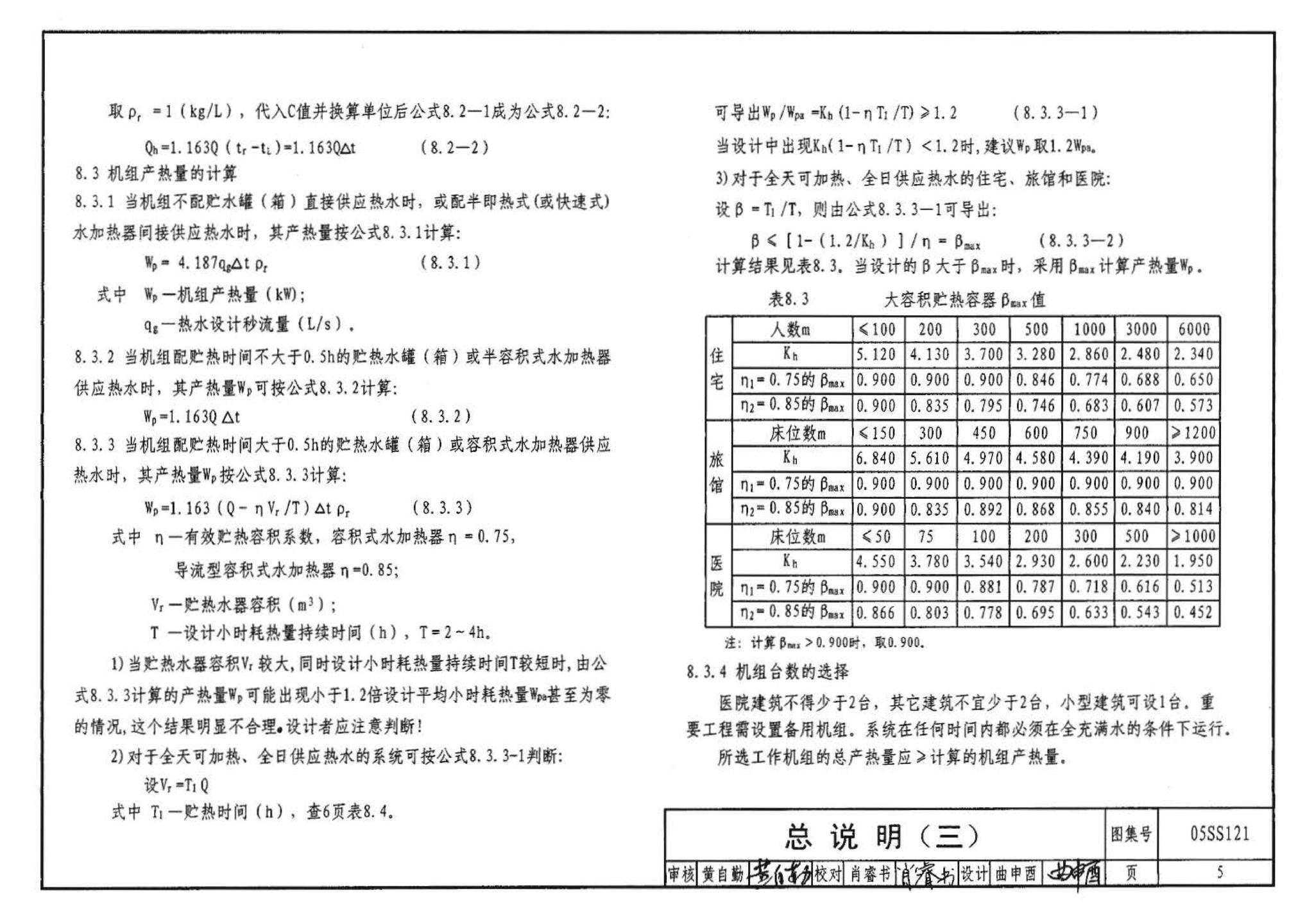 05SS121--热水机组选用与安装