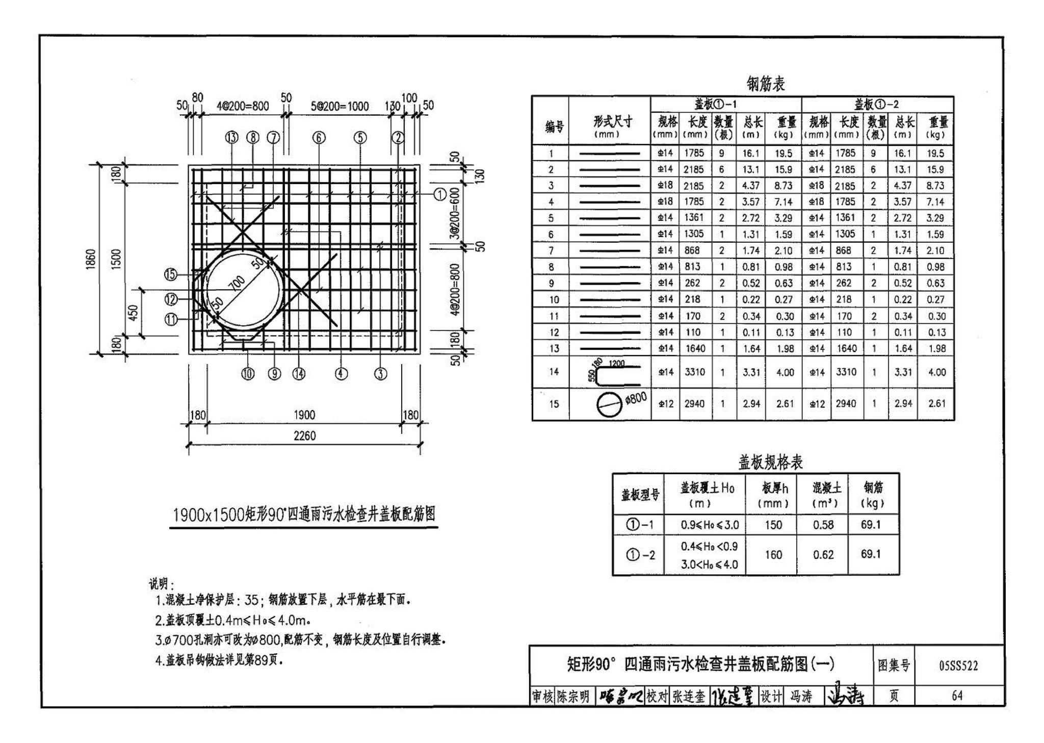 05SS522--混凝土模块式排水检查井