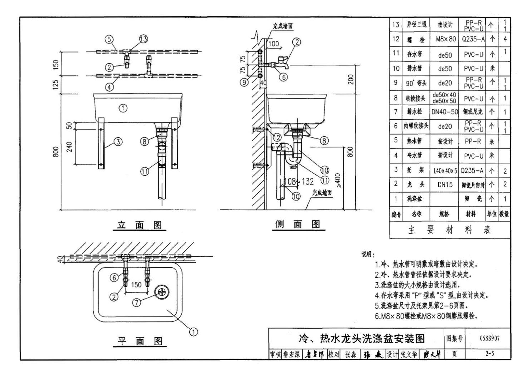 05SS907--小城镇住宅给水排水设施选用与安装