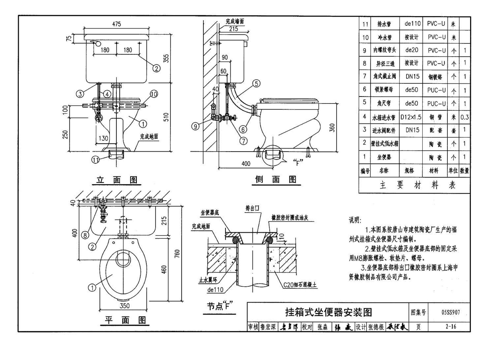 05SS907--小城镇住宅给水排水设施选用与安装