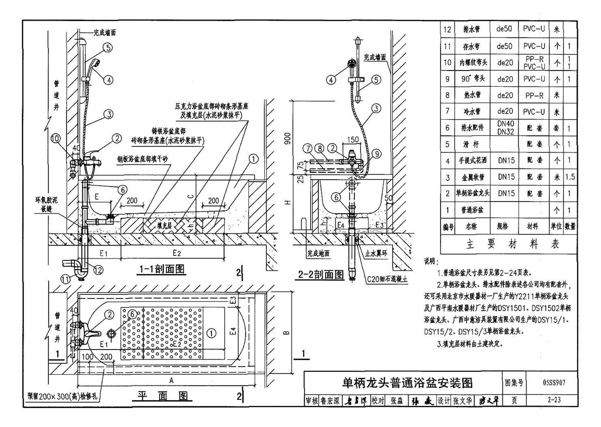 05SS907--小城镇住宅给水排水设施选用与安装