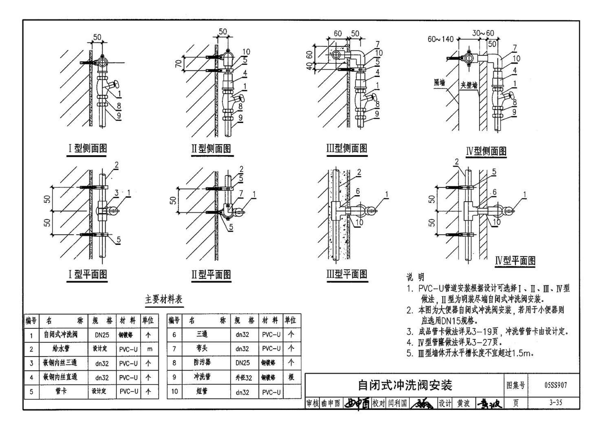 05SS907--小城镇住宅给水排水设施选用与安装