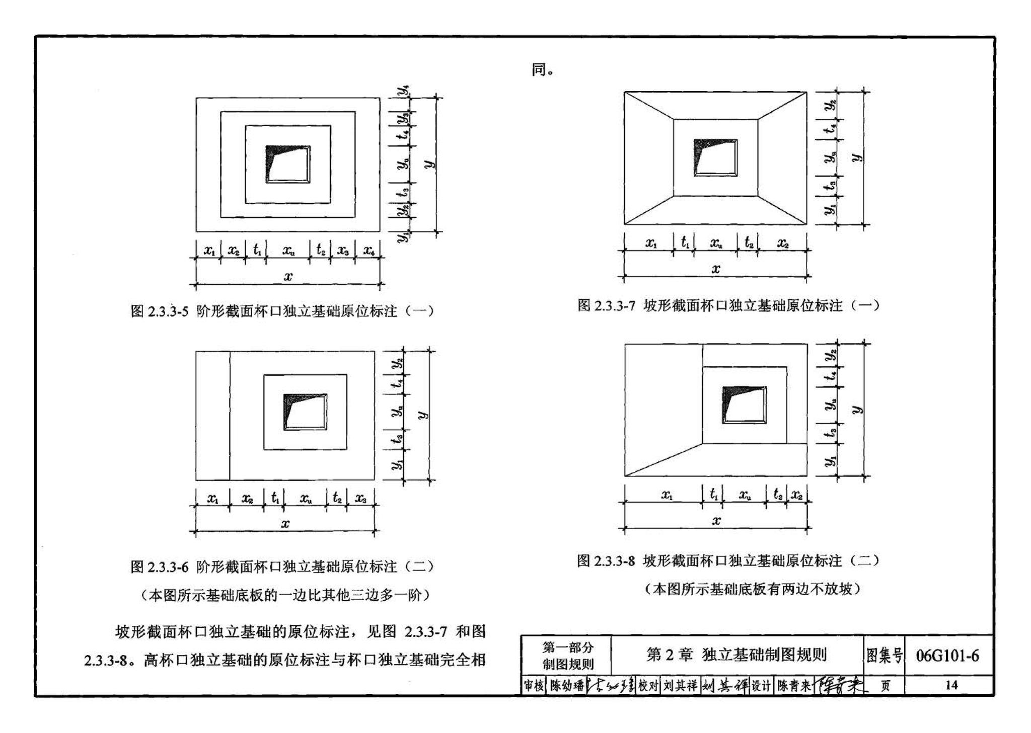 06G101-6--混凝土结构施工图平面整体表示方法制图规则和构造详图（独立基础、条形基础、桩基承台）