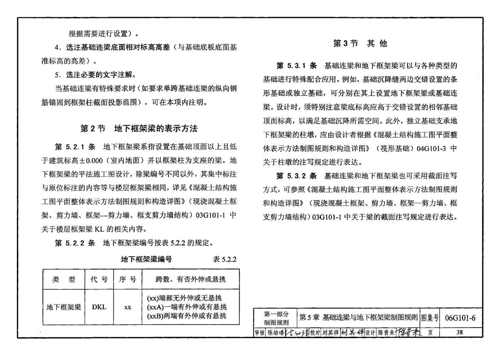 06G101-6--混凝土结构施工图平面整体表示方法制图规则和构造详图（独立基础、条形基础、桩基承台）