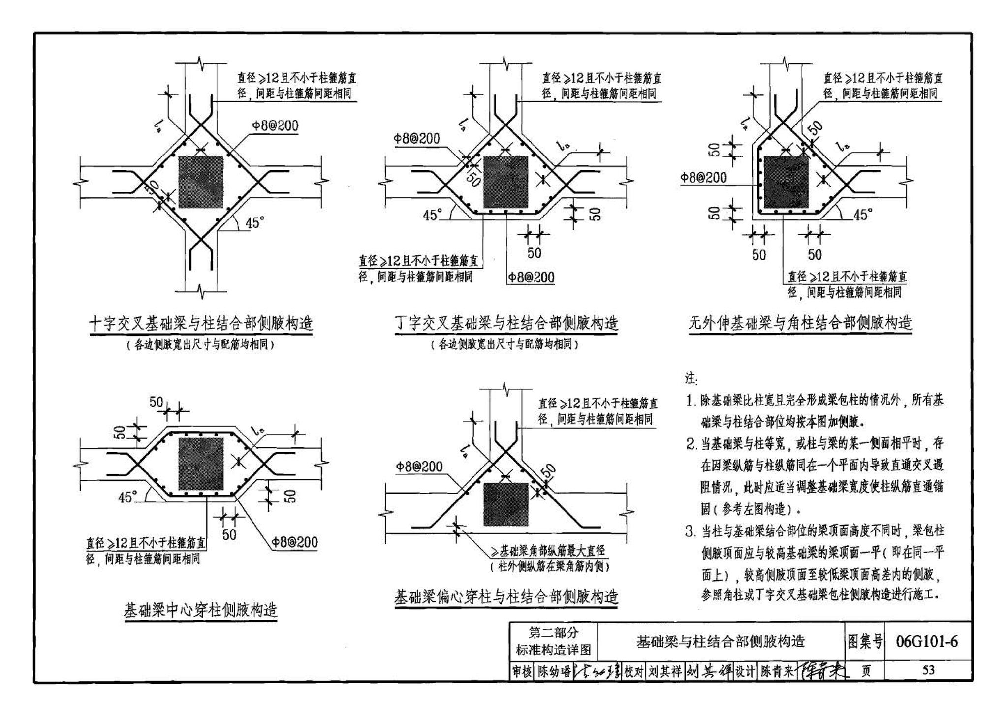 06G101-6--混凝土结构施工图平面整体表示方法制图规则和构造详图（独立基础、条形基础、桩基承台）