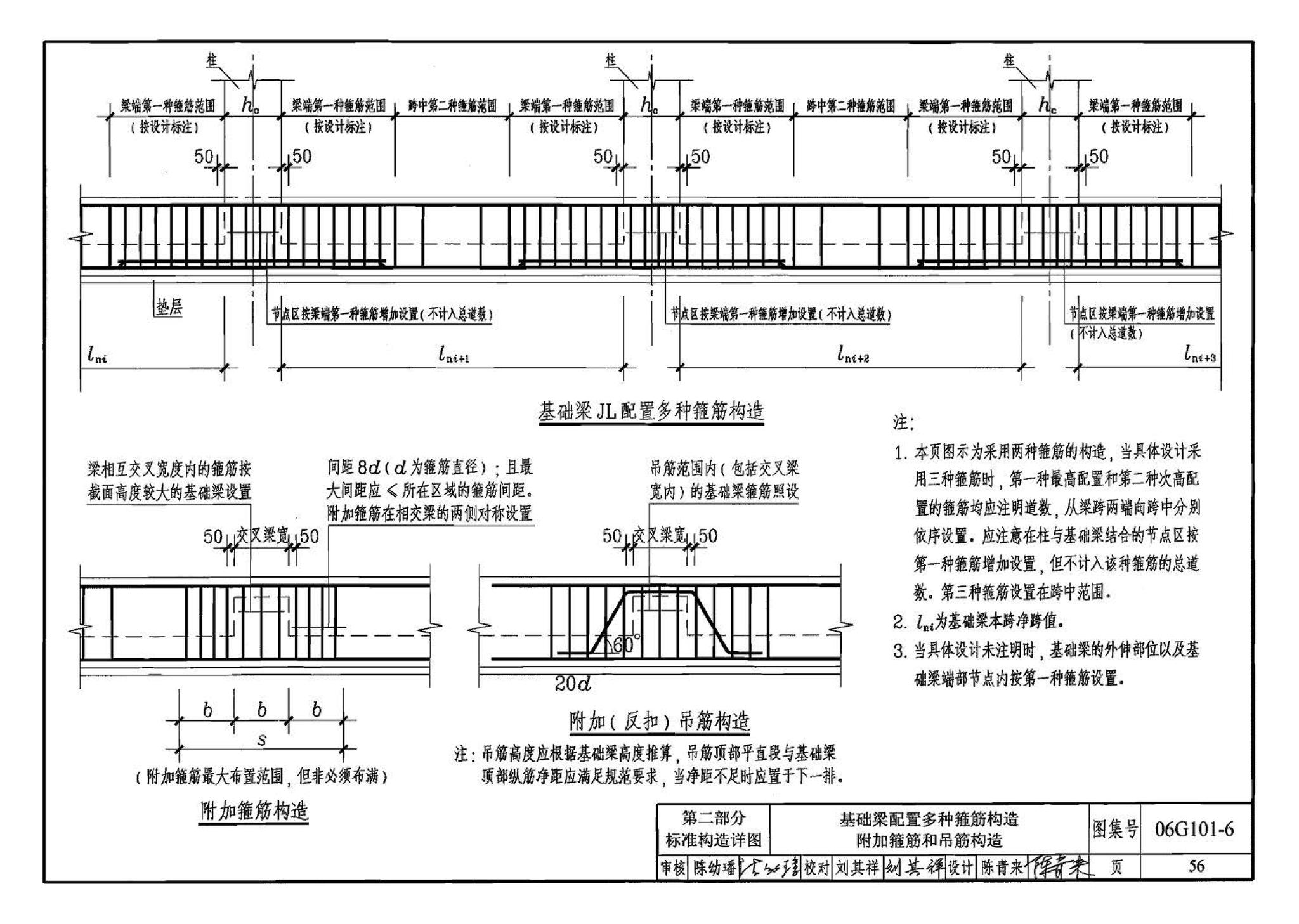 06G101-6--混凝土结构施工图平面整体表示方法制图规则和构造详图（独立基础、条形基础、桩基承台）