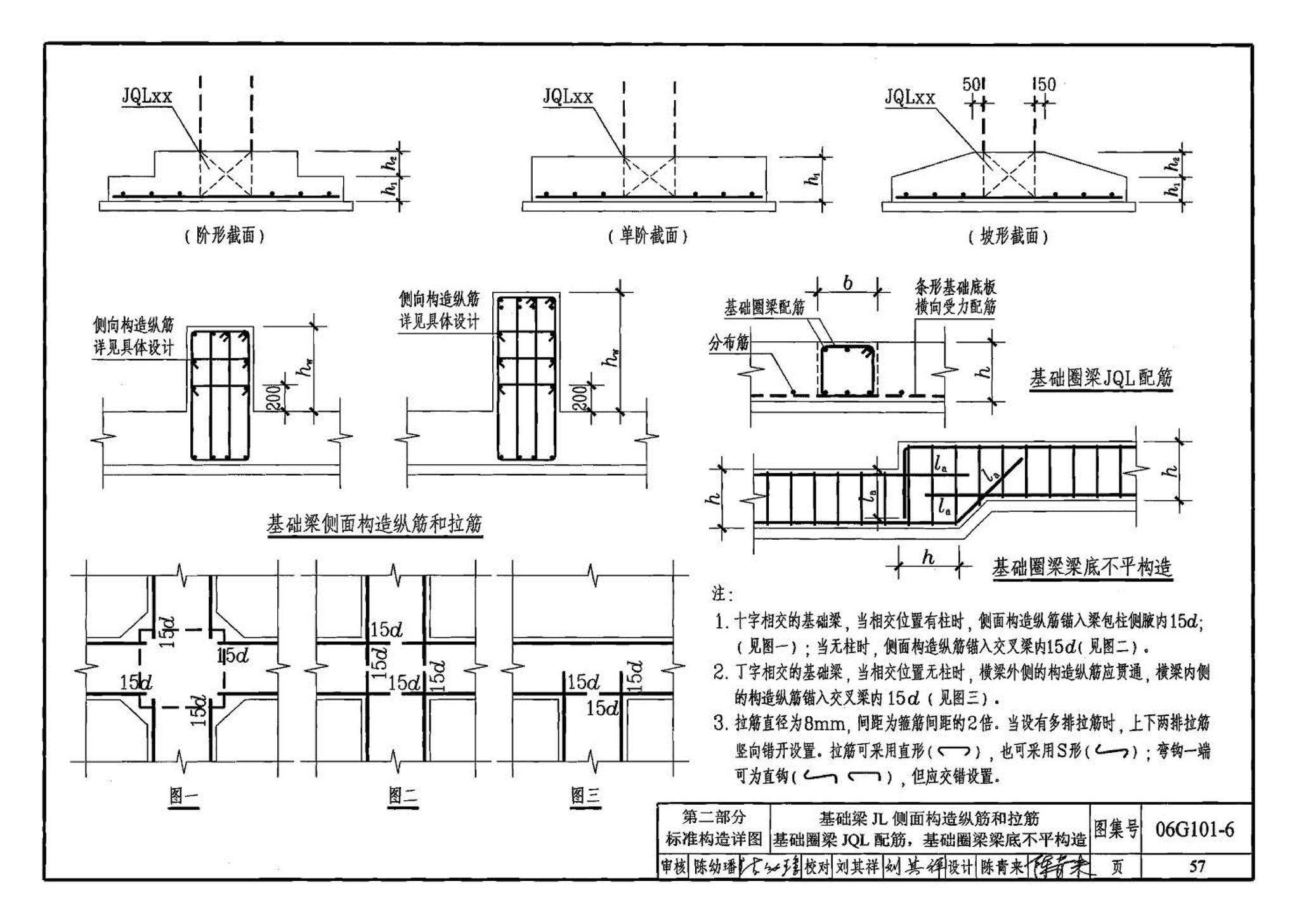 06G101-6--混凝土结构施工图平面整体表示方法制图规则和构造详图（独立基础、条形基础、桩基承台）