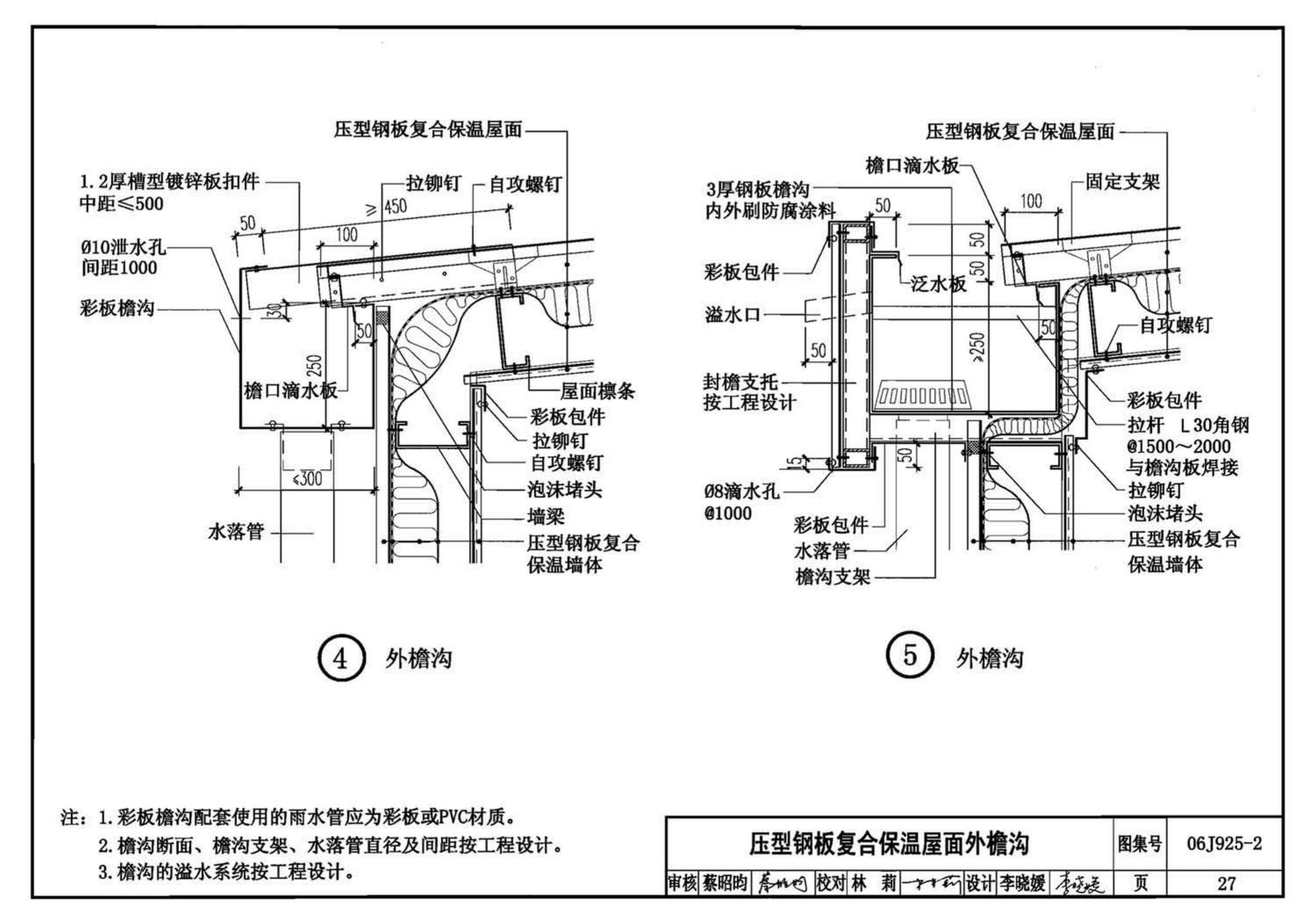 06J925-2--压型钢板、夹芯板屋面及墙体建筑构造（二）